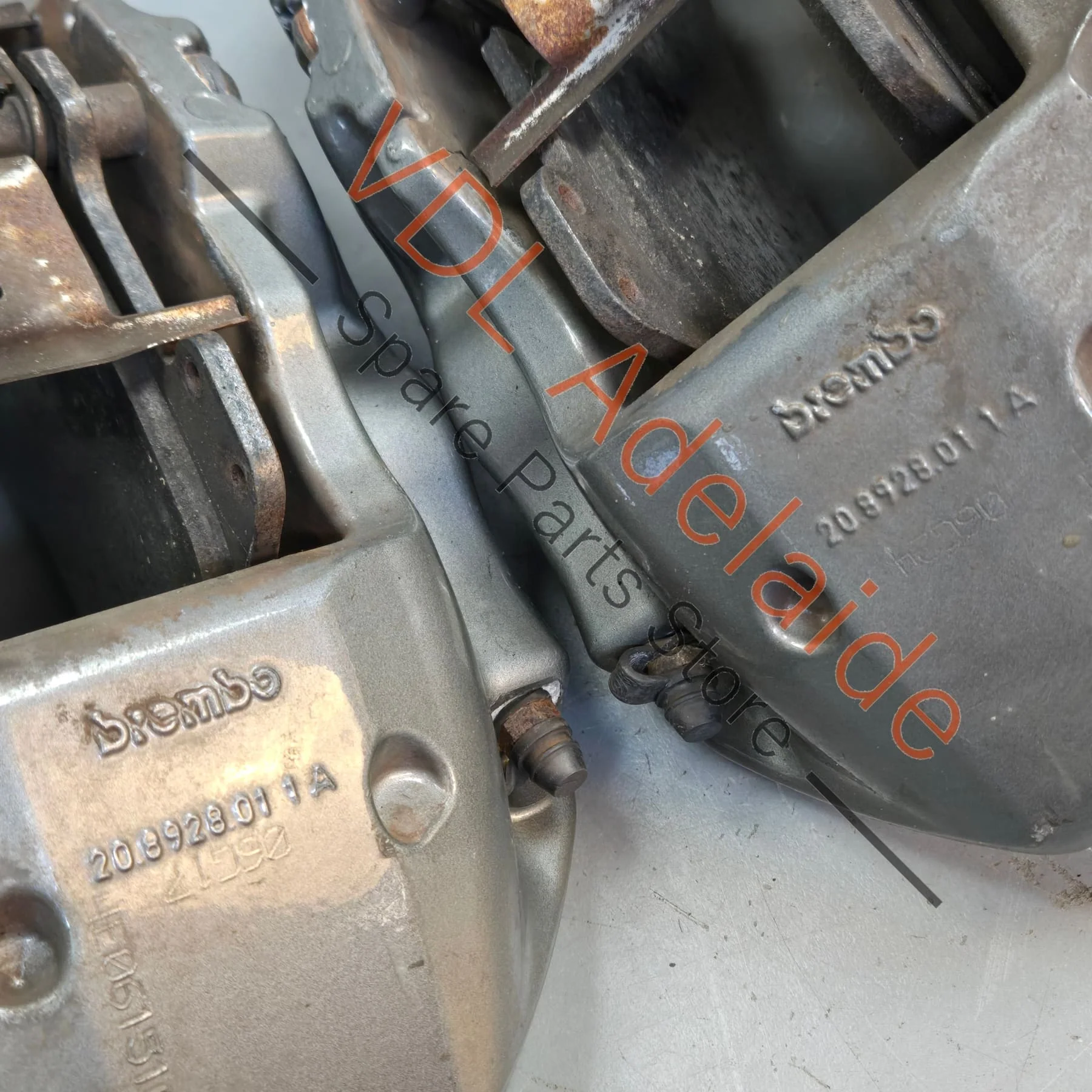 Audi Brembo Carbon Ceramic 380mm x 38mm Brake Caliper Pair 4E0615107 4E0615108 - Image 4