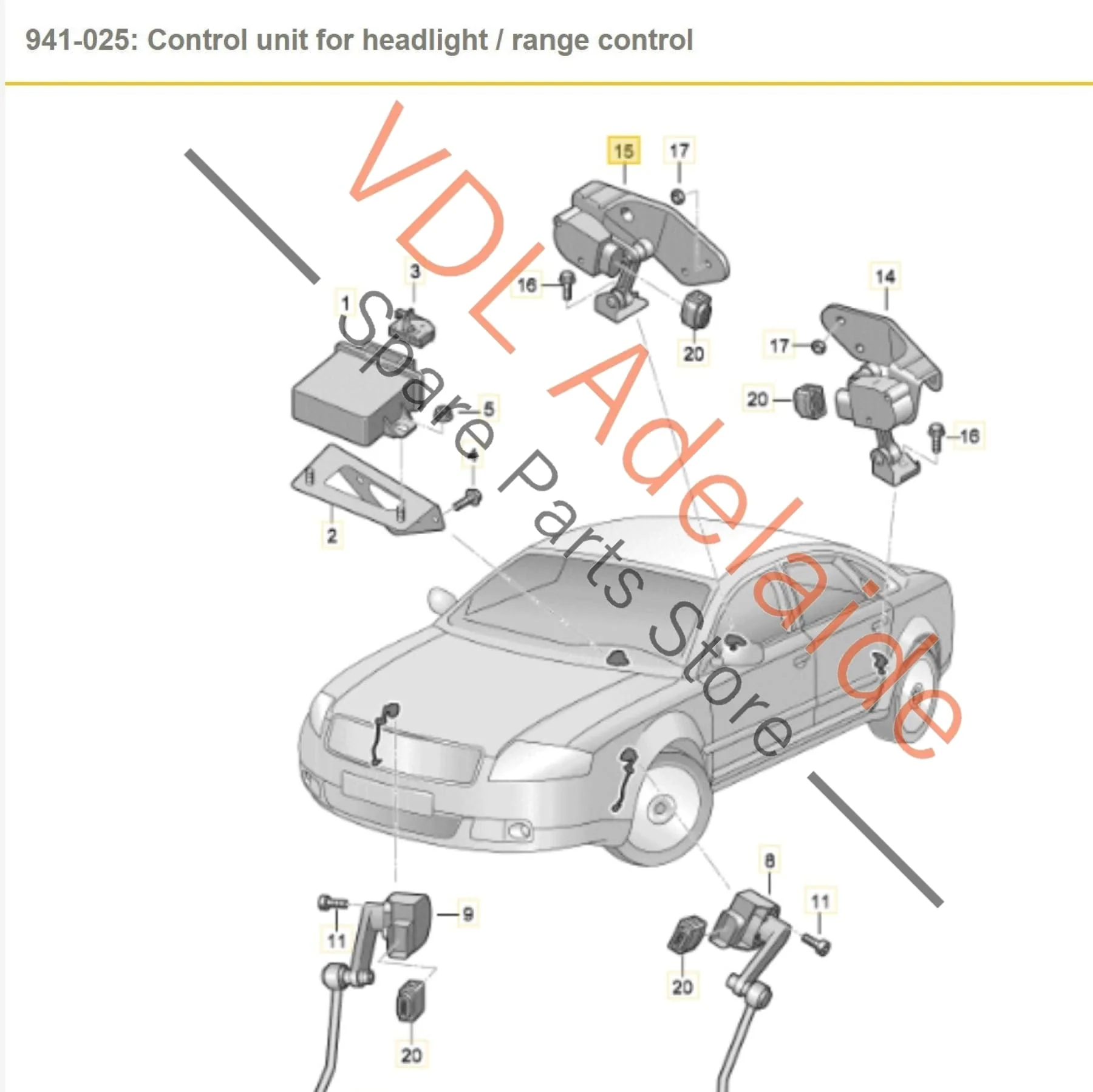 Audi A8 S8 D3 Rear Right Suspension Height Level Sensor 4E0616572E 4E0616572D 4E0907503C - Image 2