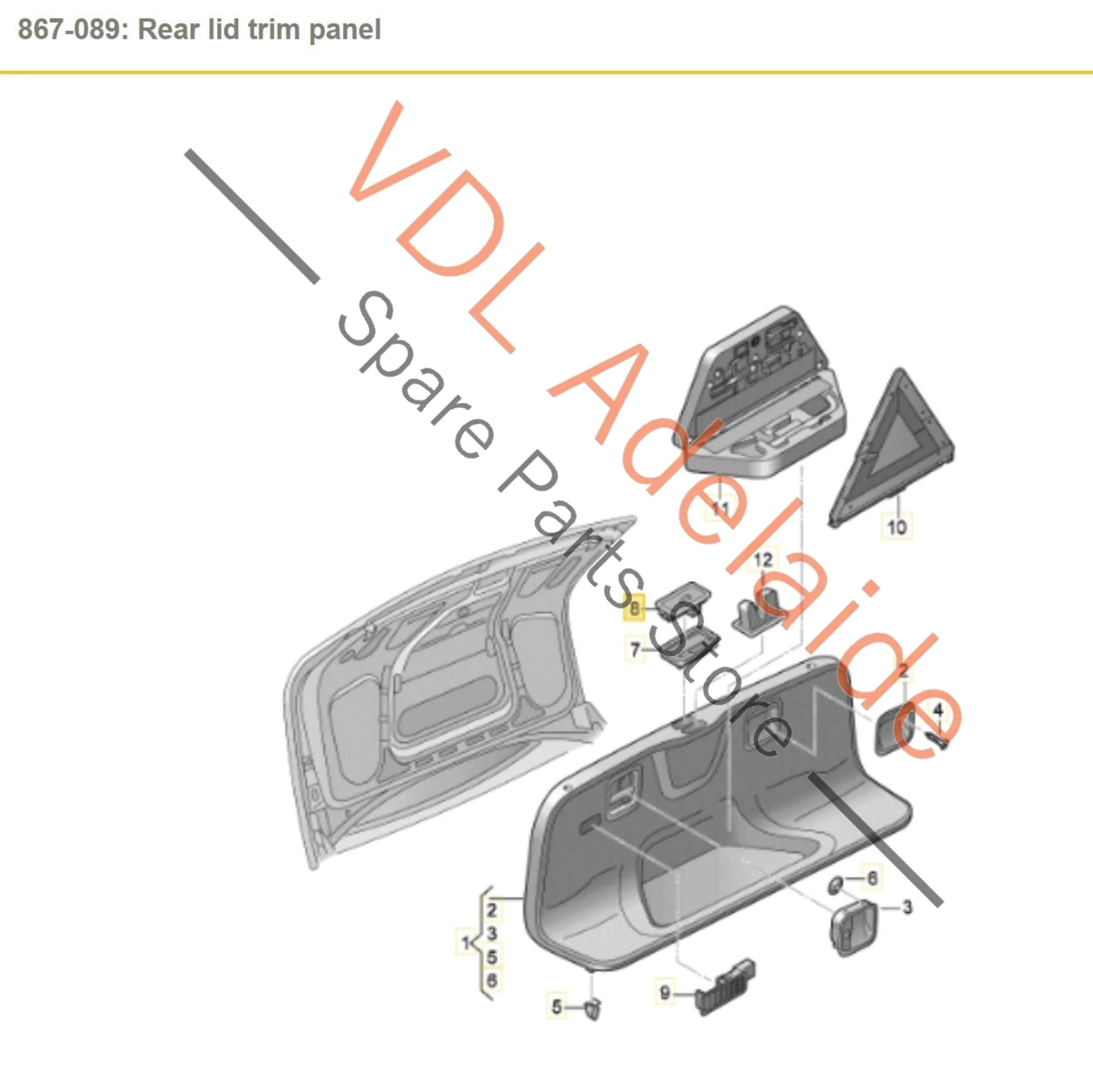 Audi Push Button Switch for Automatic Boot Lid Close Closing 3D0959831D - Image 2