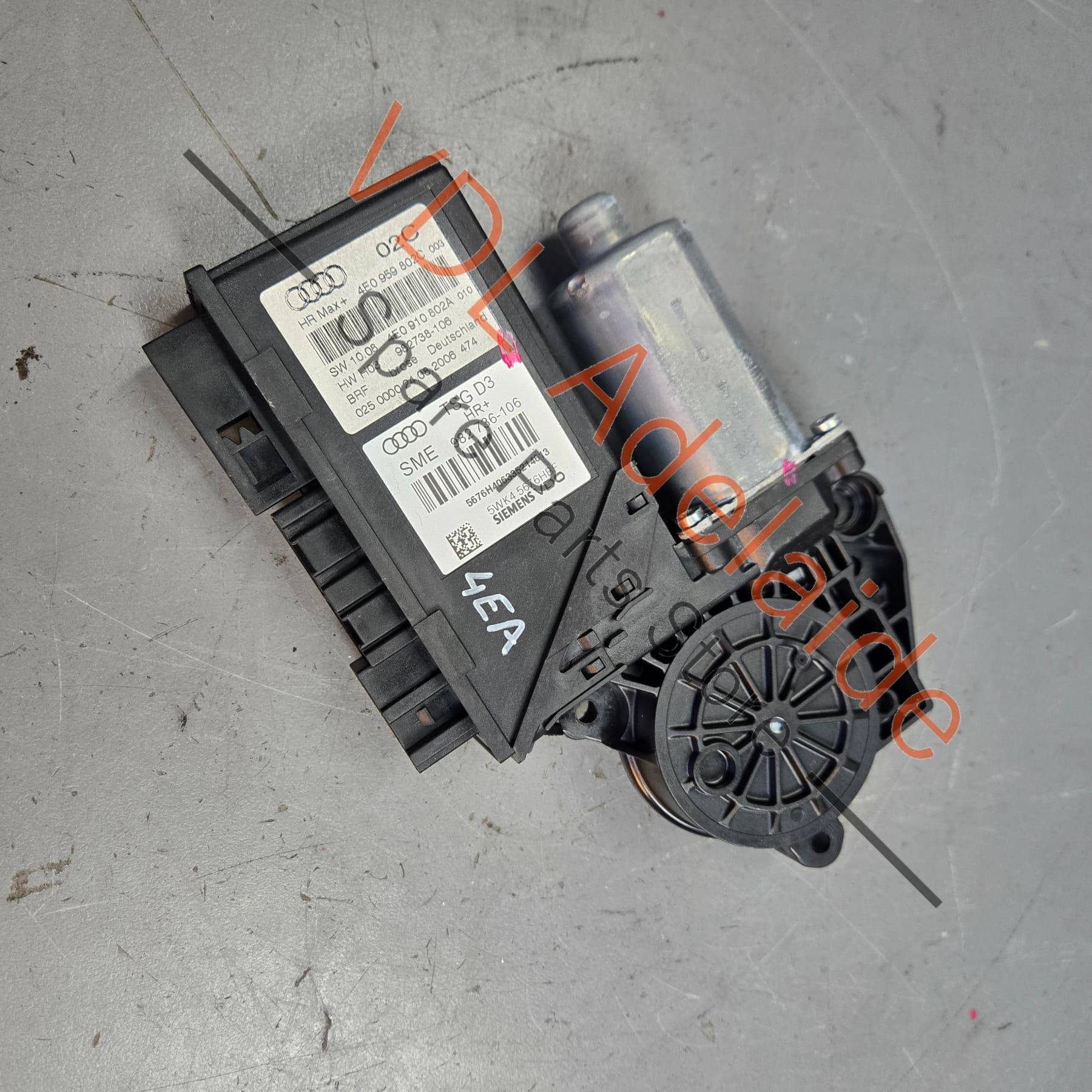 Audi A8 S8 Rear Right Window Regulator Motor 4E0959802D