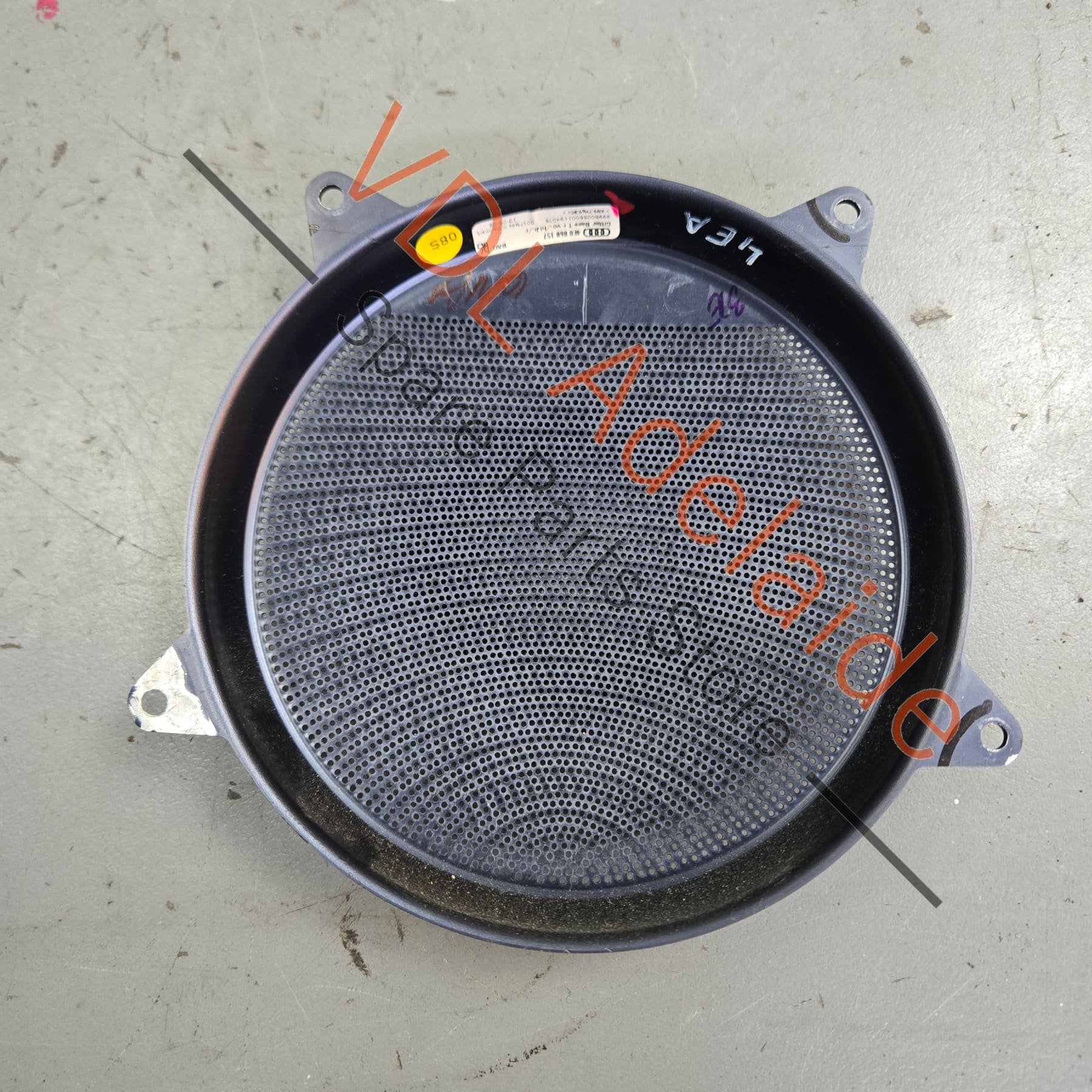 Audi A8 S8 Stainless Steel Speaker Cover Trim for Large Speaker Front or Rear Door 4E0868157 - Image 3
