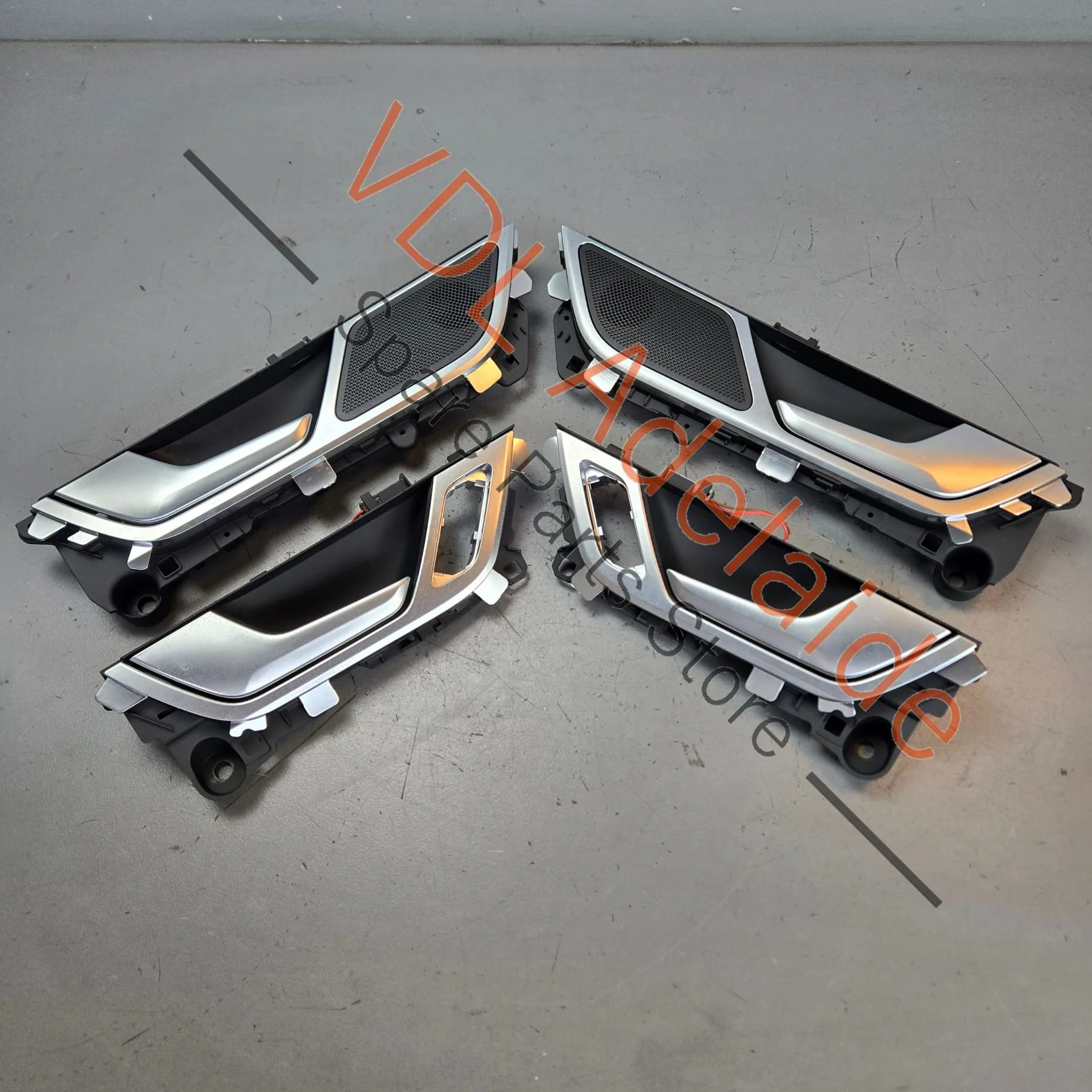 Audi RS6 RS7 4K C8 Set of 4 Interior Door Handle Levers Pulls Chrome