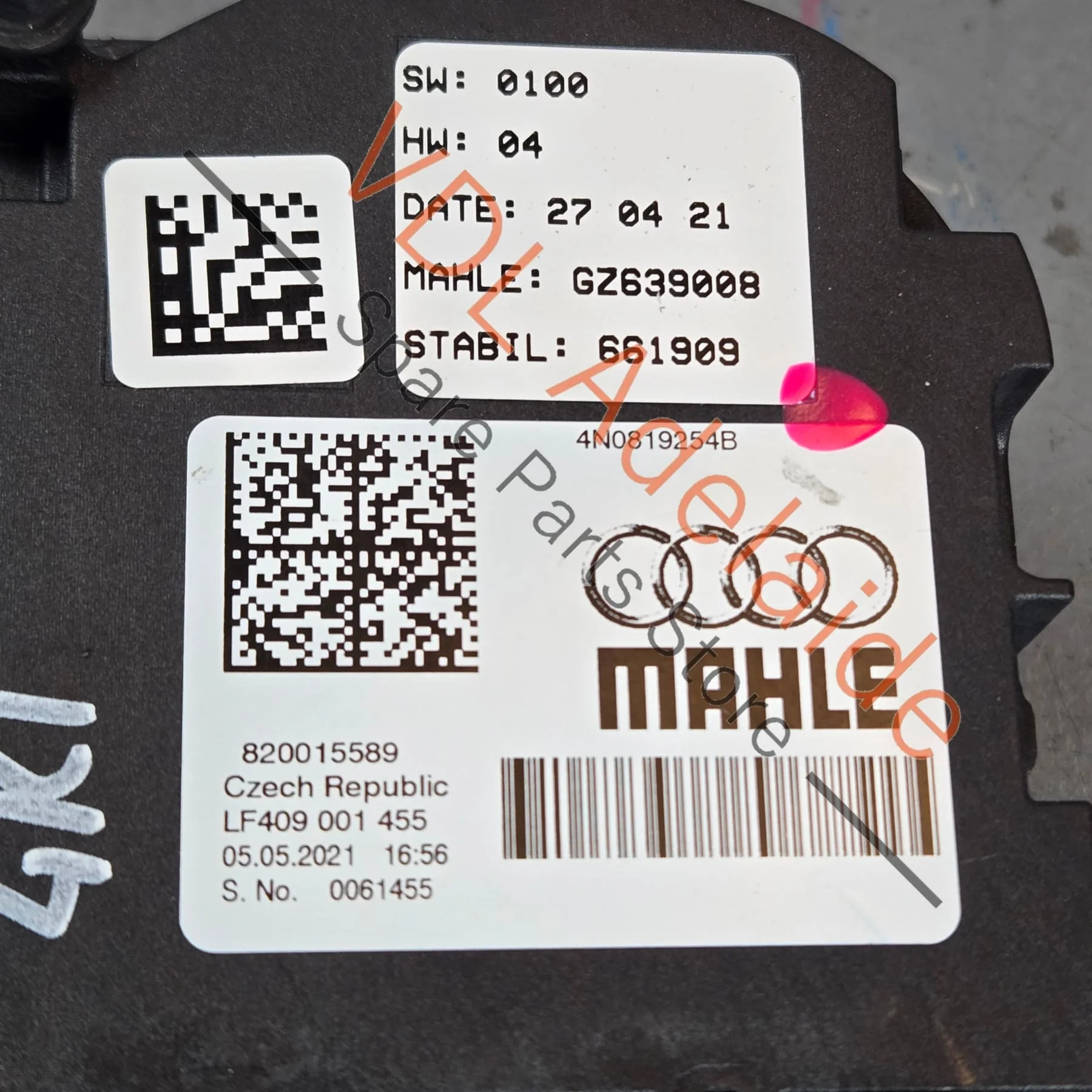 Audi A7 A6 C8 Air Freshener Dispenser Fan Motor 4N0819254B - Image 2