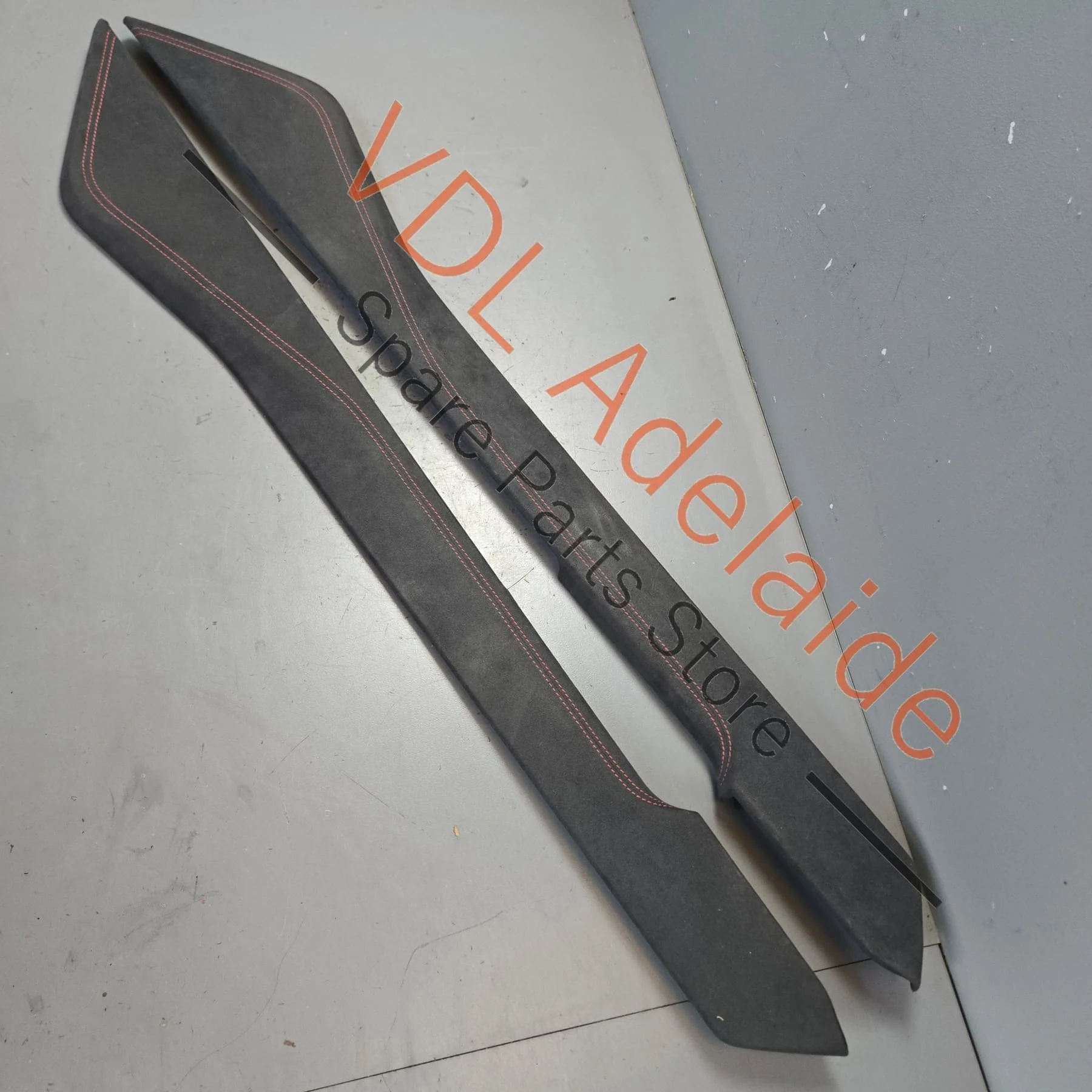 Audi RS7 RS6 Alcantara w Red Stitch Centre Console Trim Set 4K0863305DTPE 4K0863306DTPE - Image 4