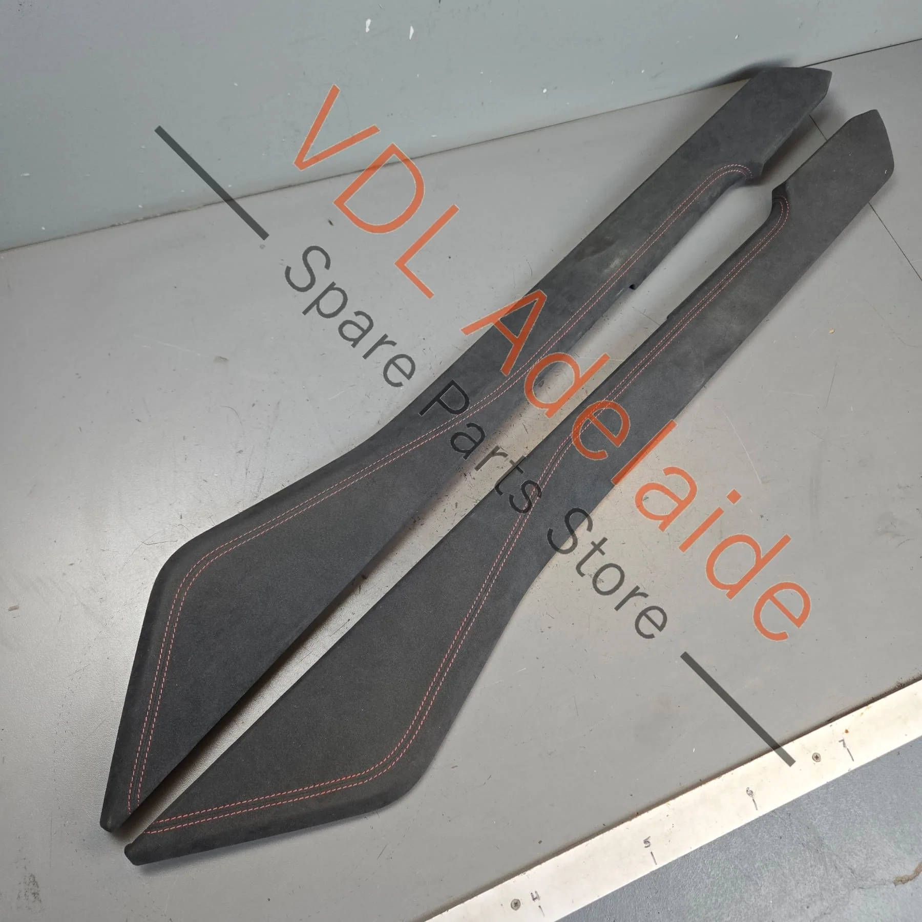 Audi RS7 RS6 Alcantara w Red Stitch Centre Console Trim Set 4K0863305DTPE 4K0863306DTPE - Image 7