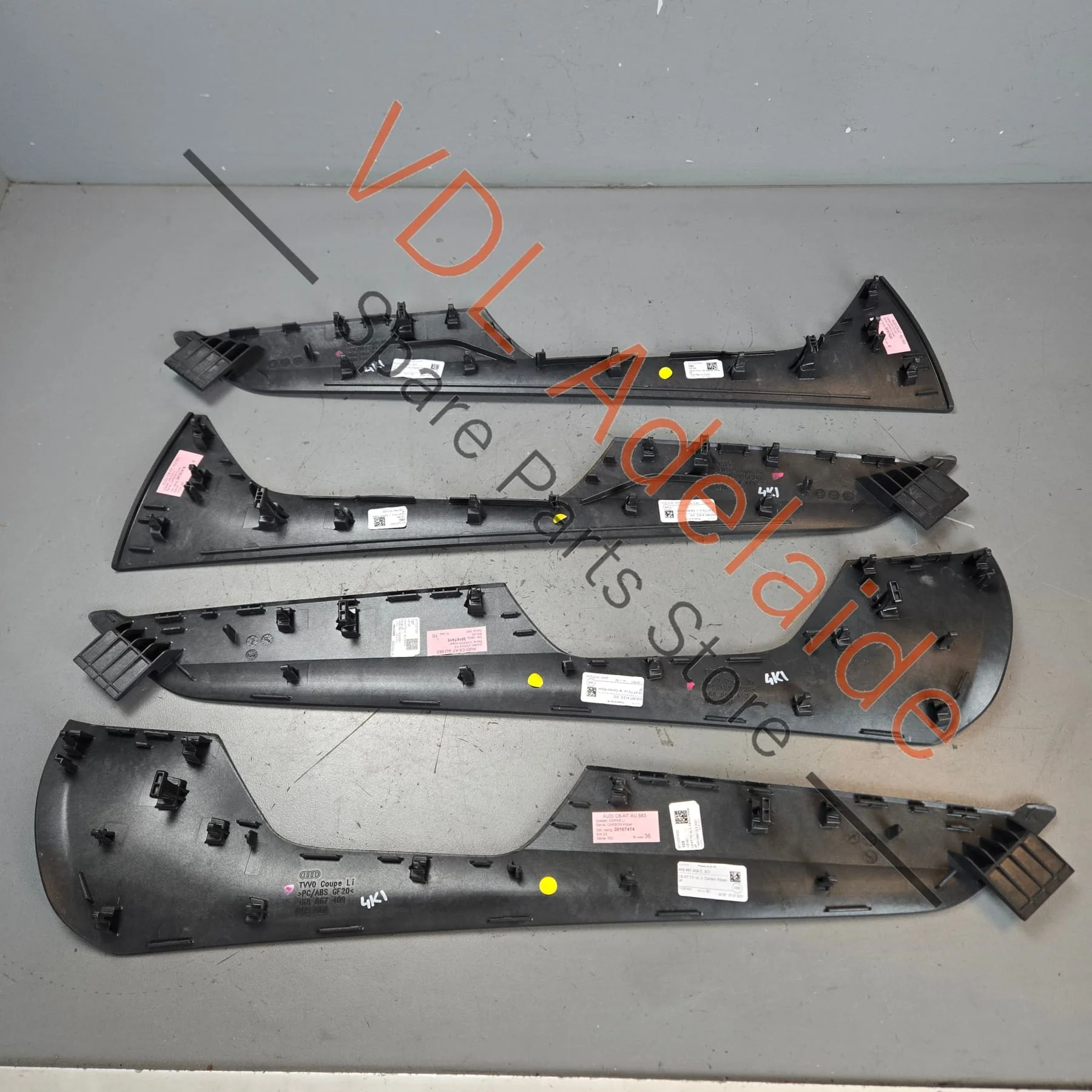 Audi A7 S7 RS7 Carbon Fibre Twill Structure Set of 4x Door Trim Inserts 4K8867409C3ID 4K8867410C3ID - Image 4