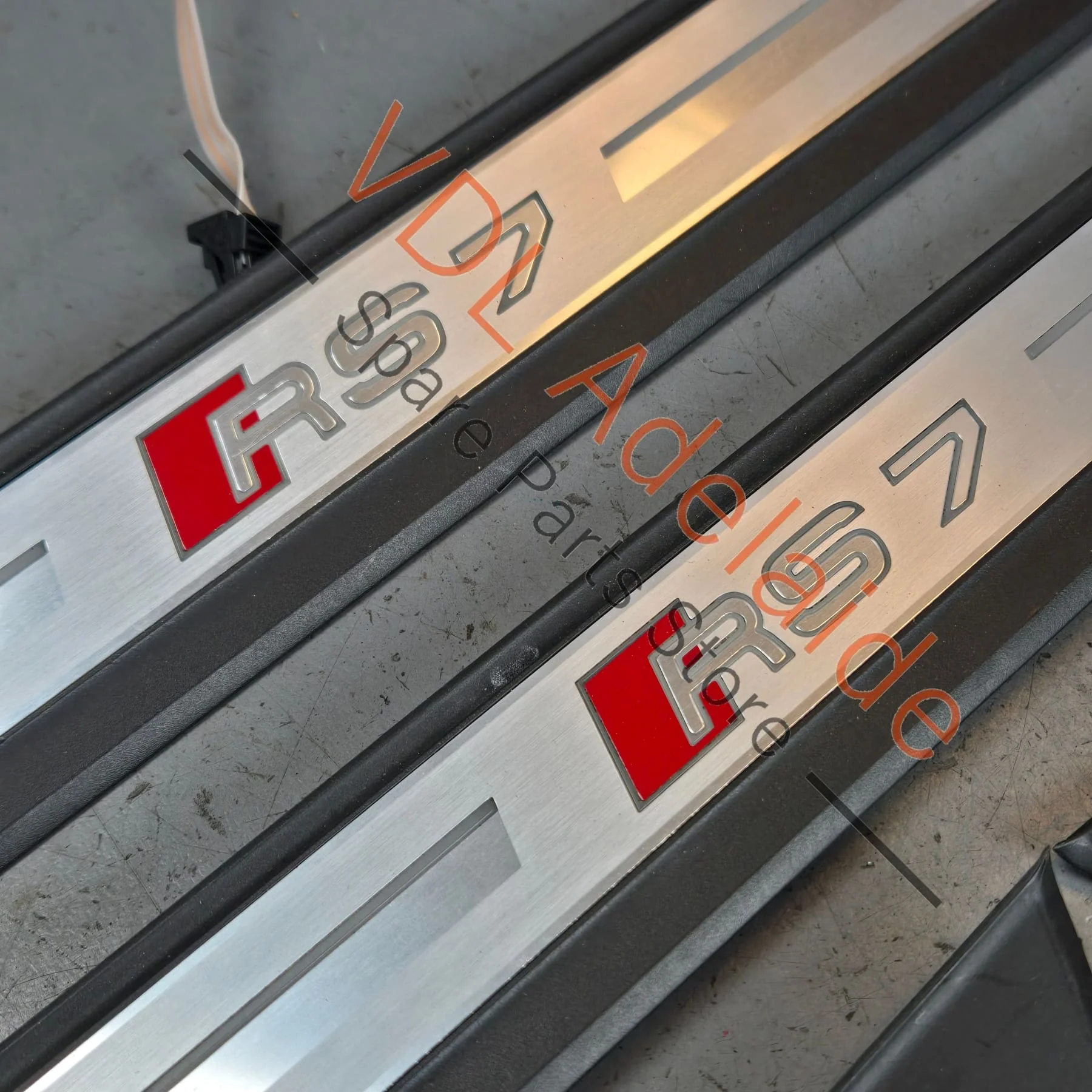 Audi RS7 Set of Illuminated Sill Panel Trims Light Fibre - Image 2