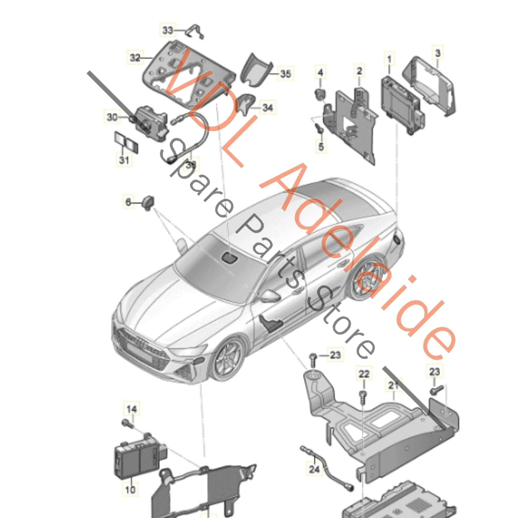 Audi A6 A7 Q8 Rear Left Lane Change Assist Radar Sensor 4N0907566AM - Image 2