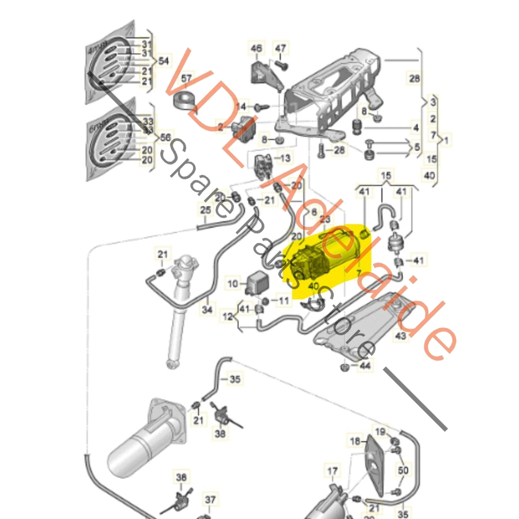 Audi RS7 Air Suspension Pump 4K0616005C 4K0616005B - Image 2