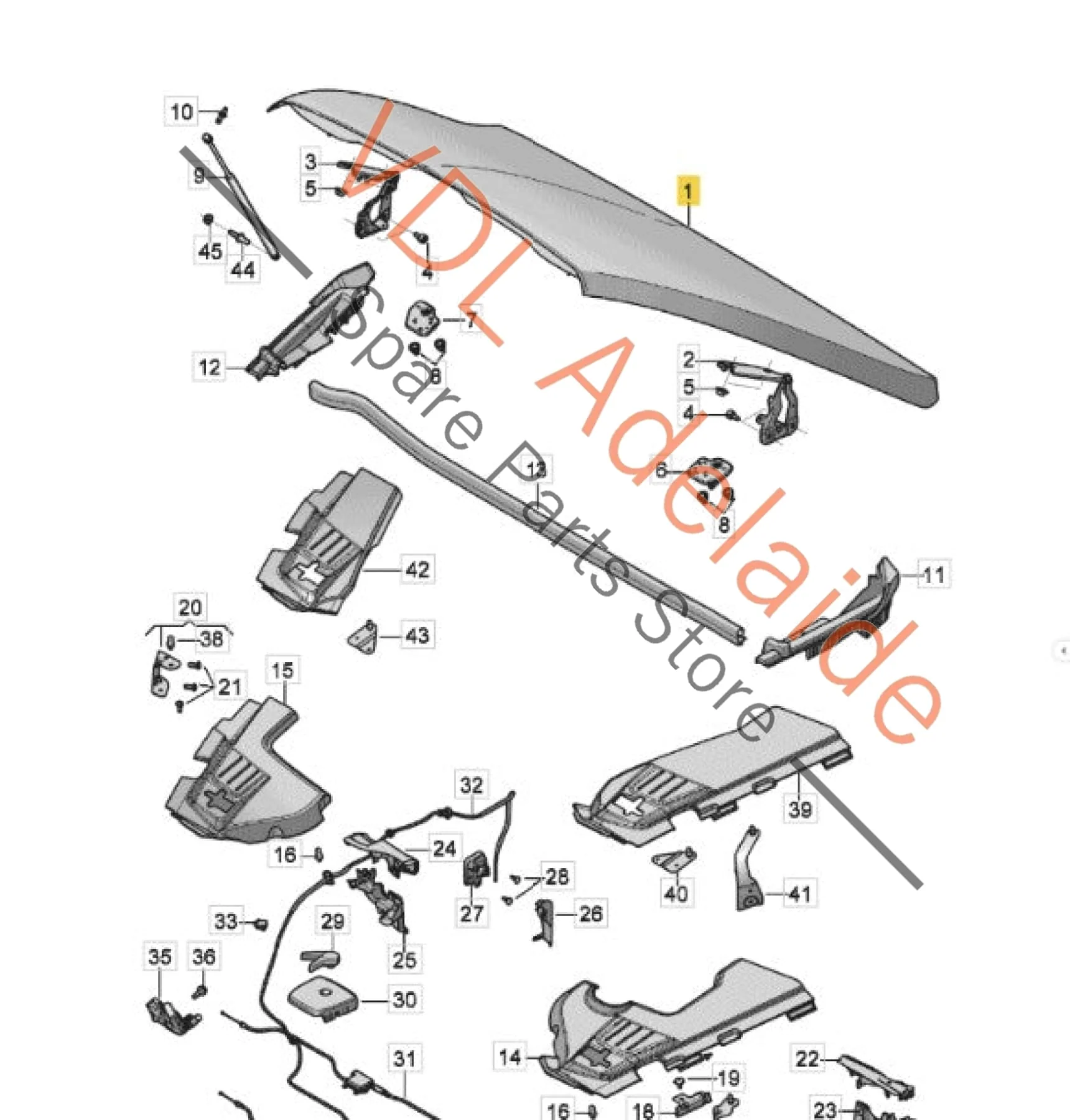 Bentley Bentayga Bonnet Hood Panel Aluminium Genuine OEM - Image 3