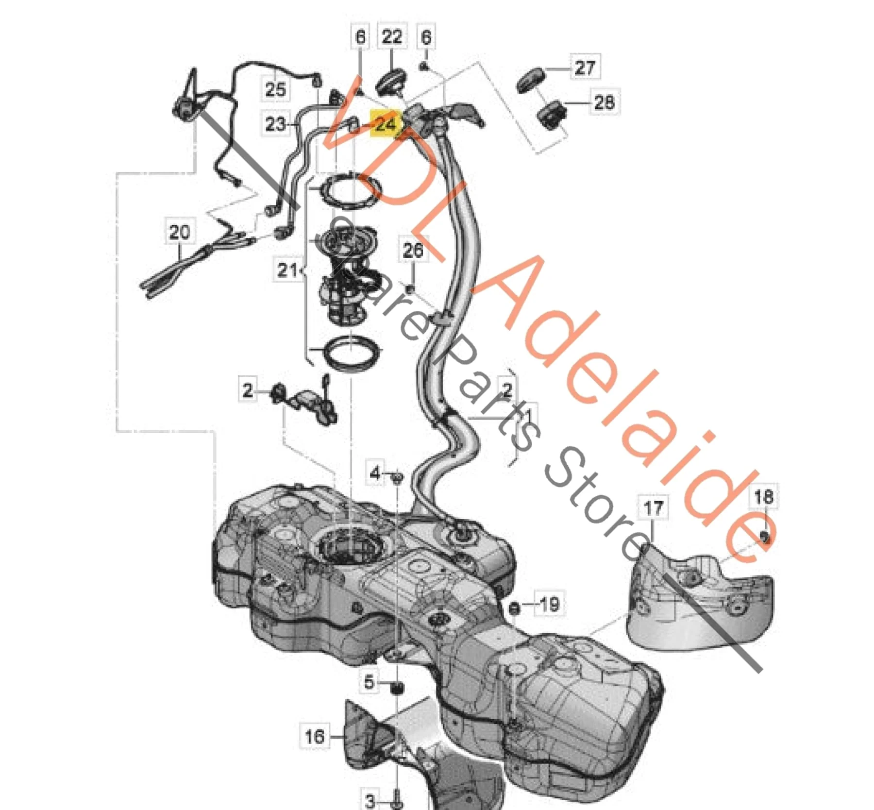 Audi Q7 4M Fuel Feed Line 4M0201220D Touareg Bentayga Cayenne - Image 3