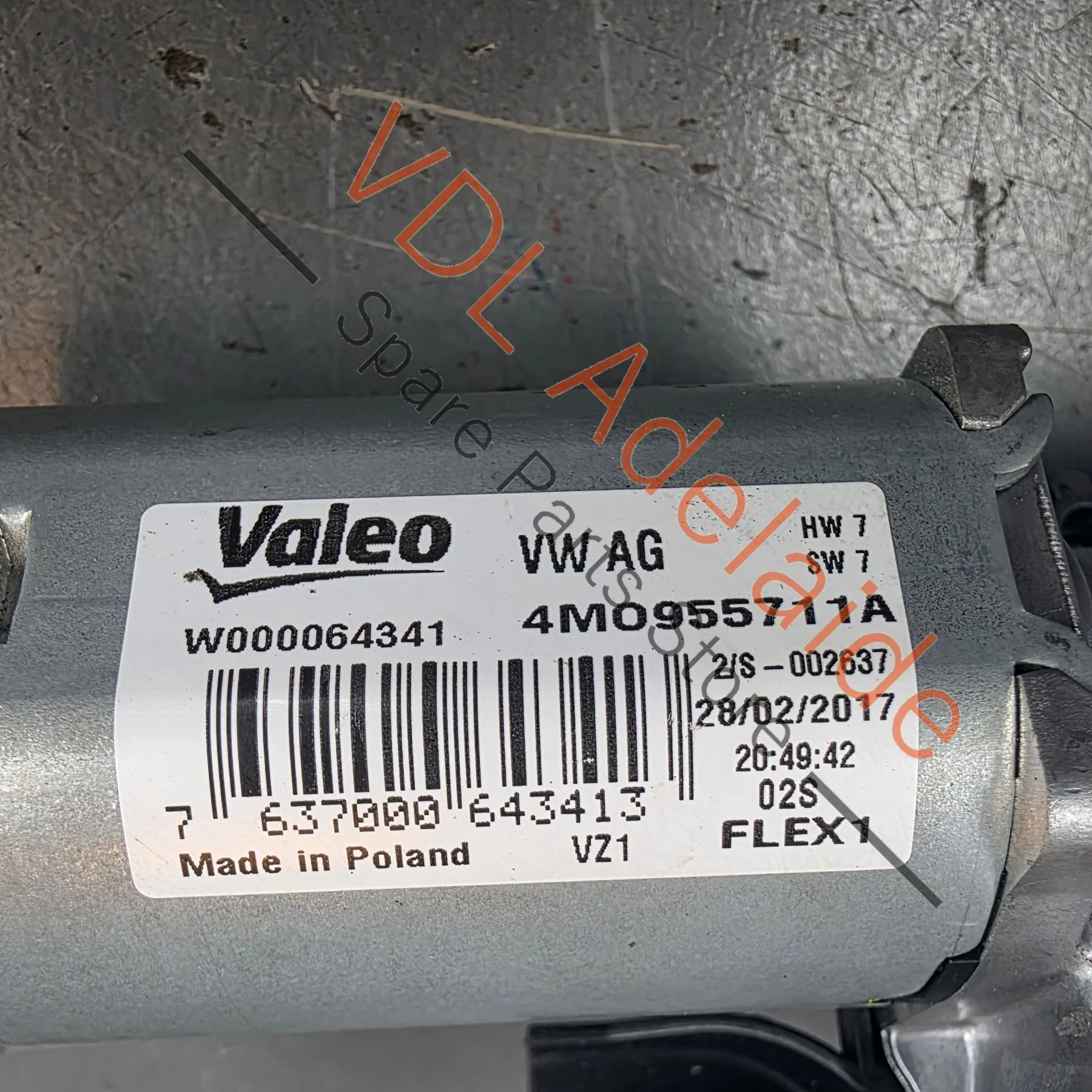 Audi A4 S4 B9 Rear Windshield Windscreen Wiper Motor 4M0955711A - Image 2