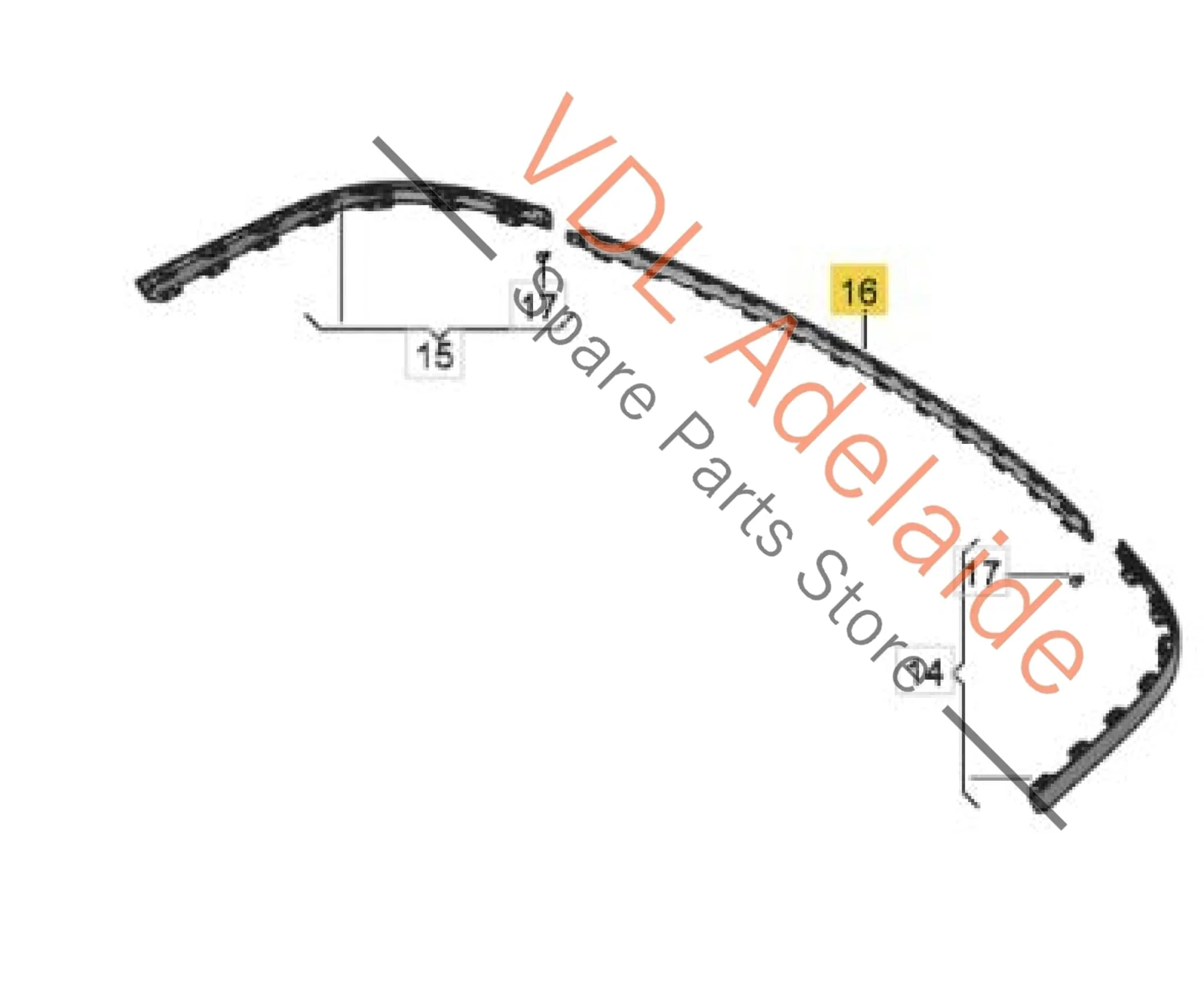 Bentley Bentayga Rear Bumper Centre Chrome Trim Moulding 36A807725 - Image 3