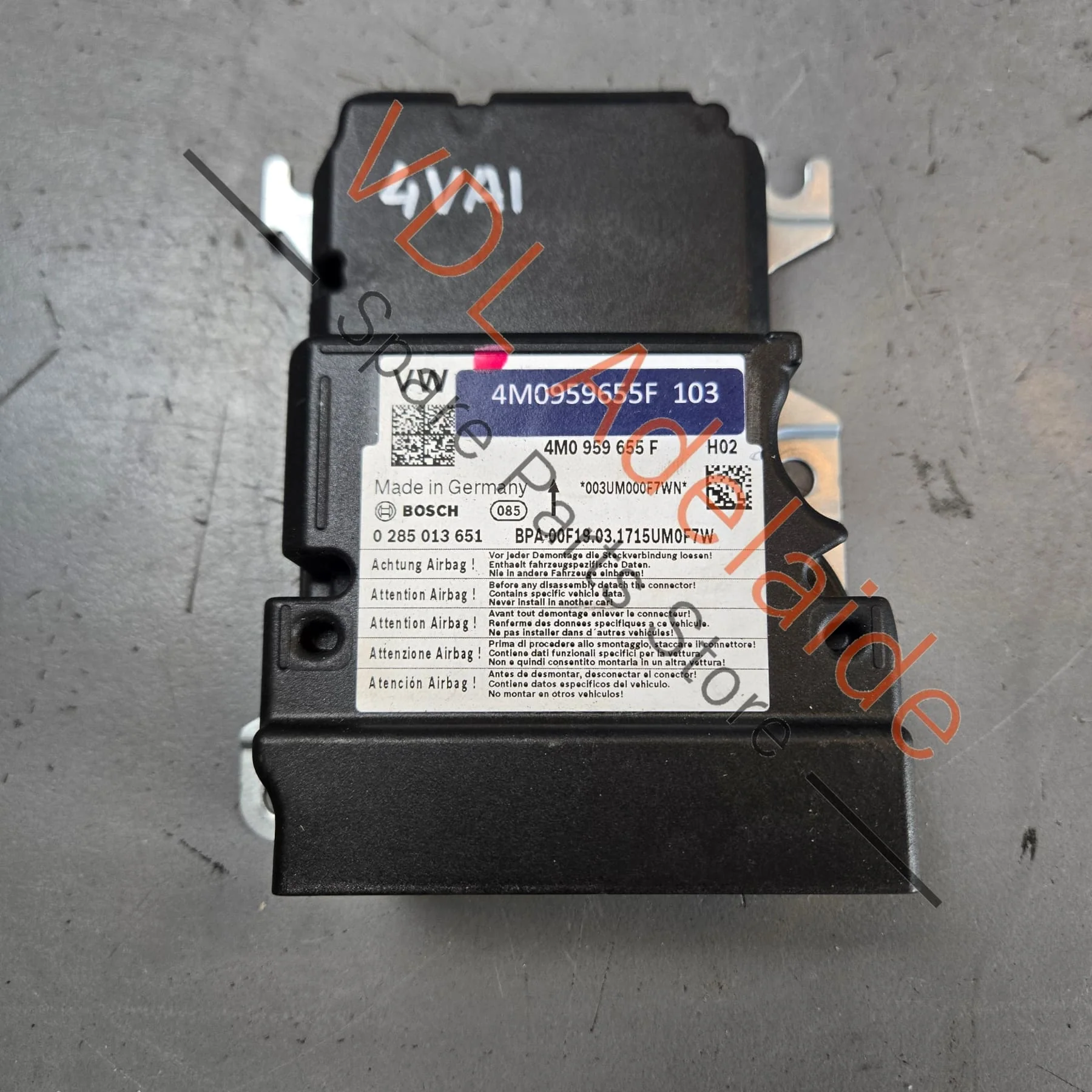 Bentley Bentayga Airbag Control Unit SRS 4M0959655F