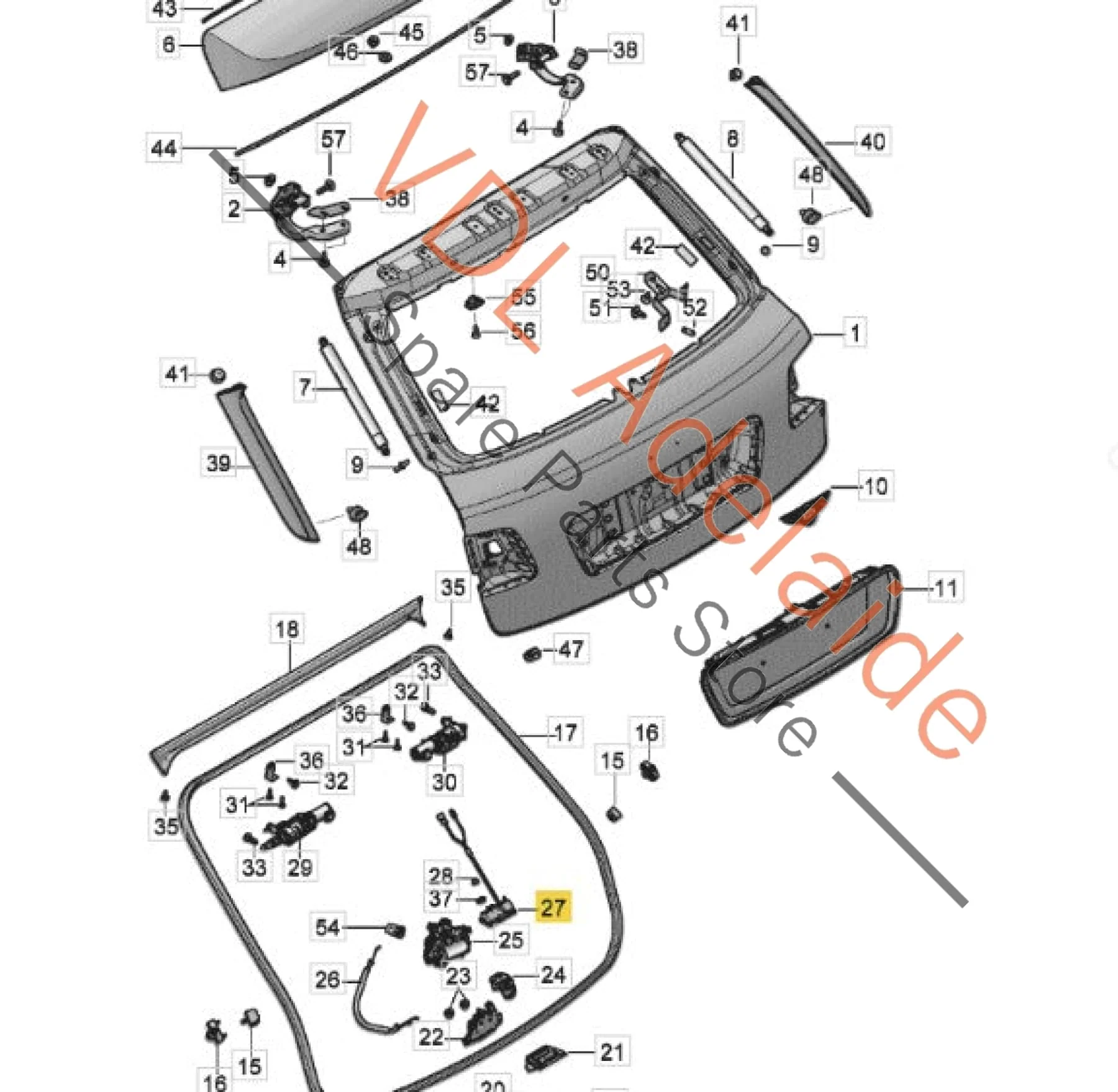 Bentley Bentayga Audi Q7 Rear Reverse Camera 4M0827566B - Image 3