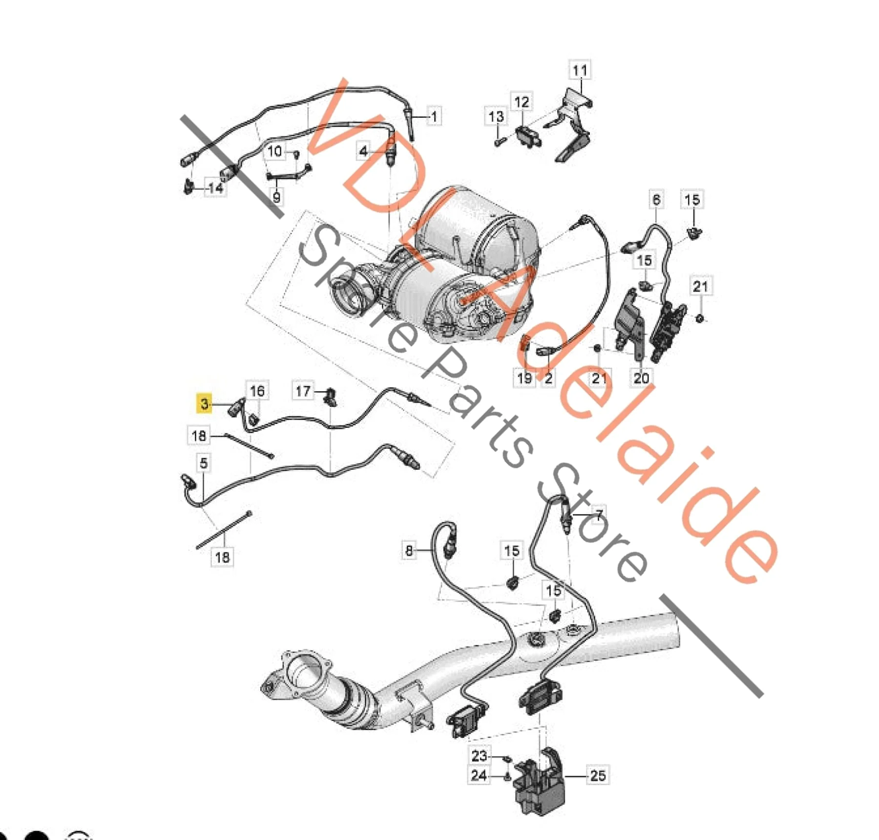 Audi VW Bentley Exhaust Gas Temperature Sender 4M0906088AE GENUINE OEM - Image 4