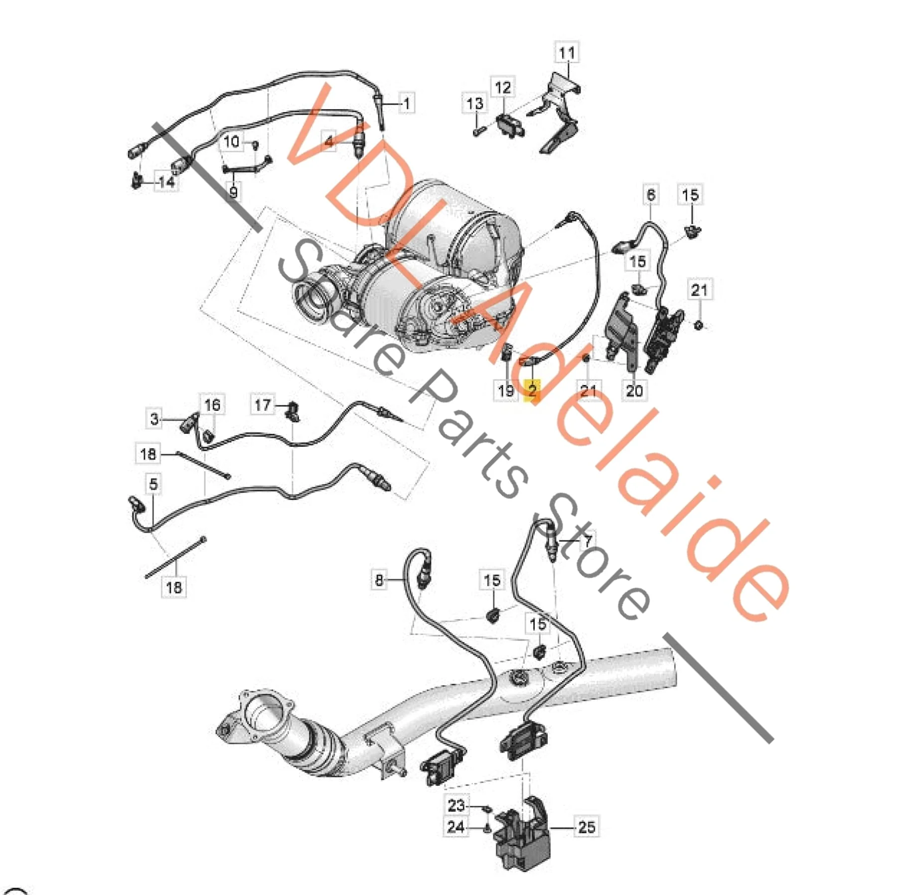 Audi VW Bentley Exhaust Gas Temperature Sender 4M0906088AG GENUINE OEM - Image 3