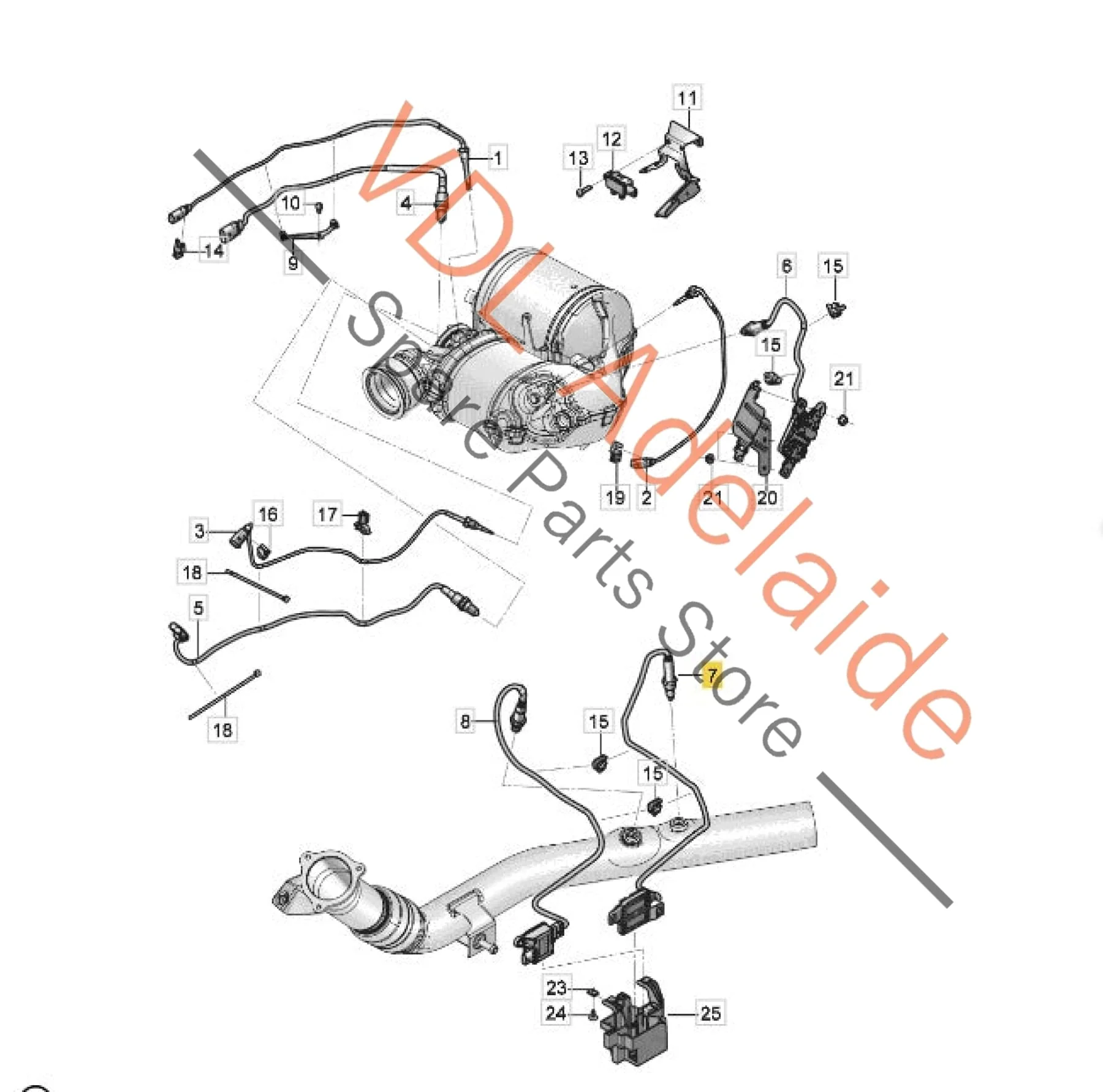 Audi VW Bentley Exhaust NOx Sensor 4M0907807G 4M0907807AL GENUINE OEM - Image 2