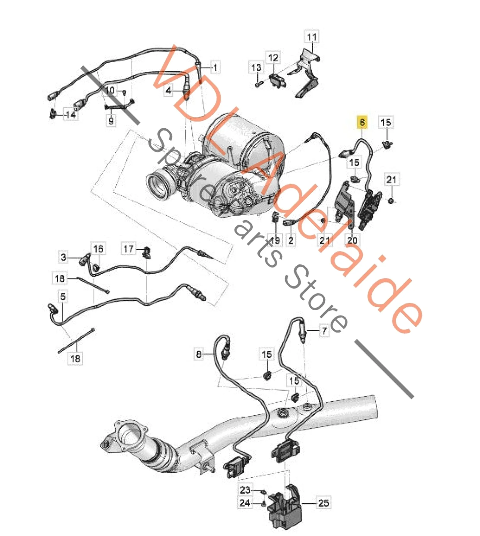 Audi VW Bentley Exhaust NOx Sensor 4M0907807F 4M0907807AH GENUINE OEM - Image 2