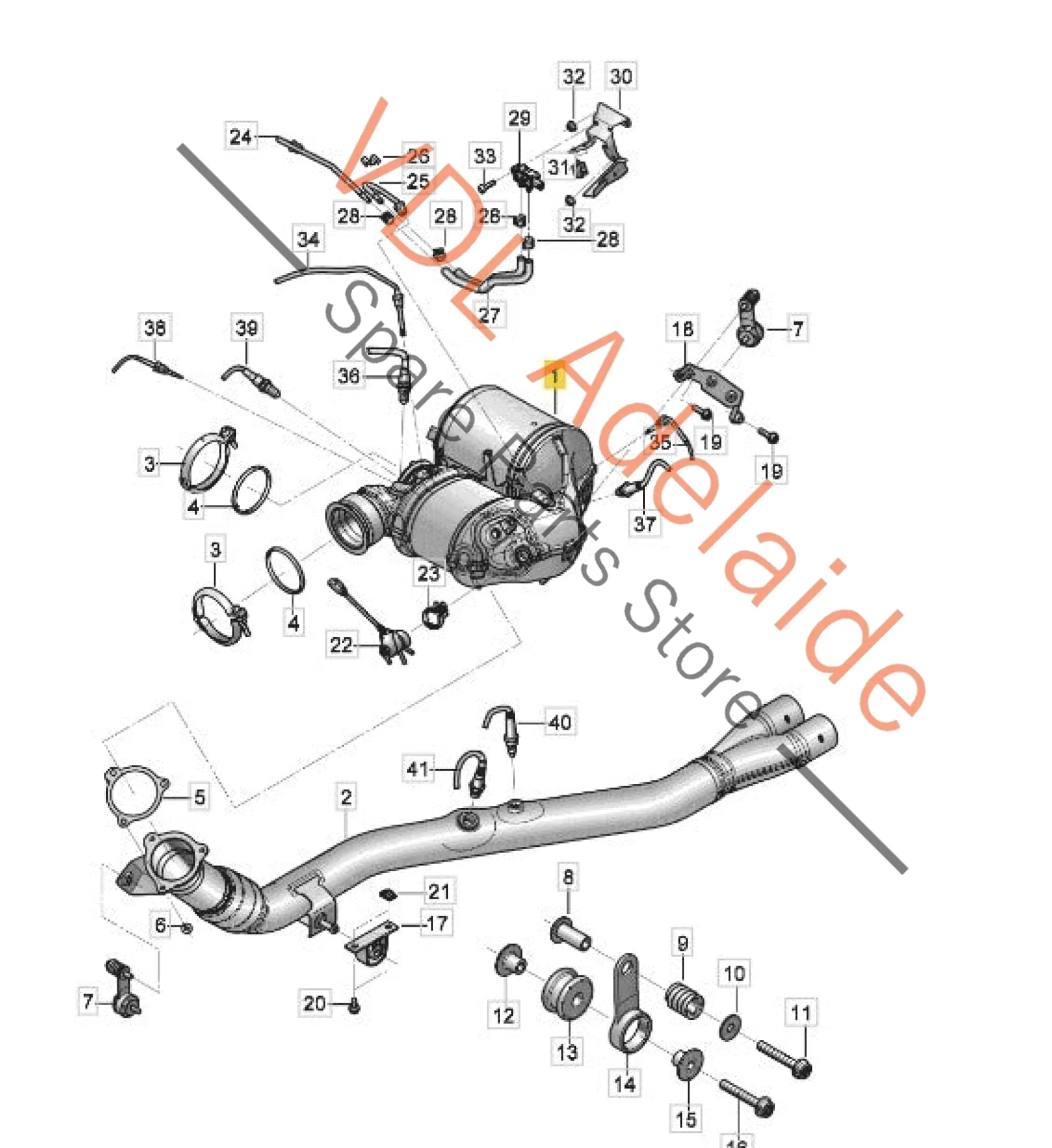 Bentley Bentayga Audi SQ7 Exhaust DPF Catalytic Converter 4M0254751FX - Image 4
