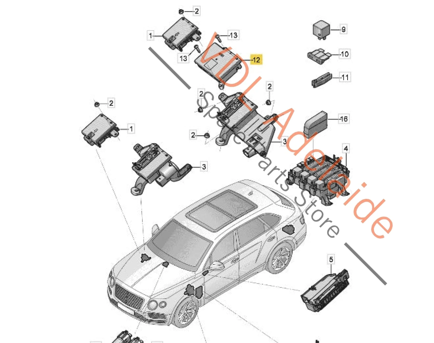Audi Q7 Bentley Bentayga Main Fuse Block 4M0941828G 150A - Image 6