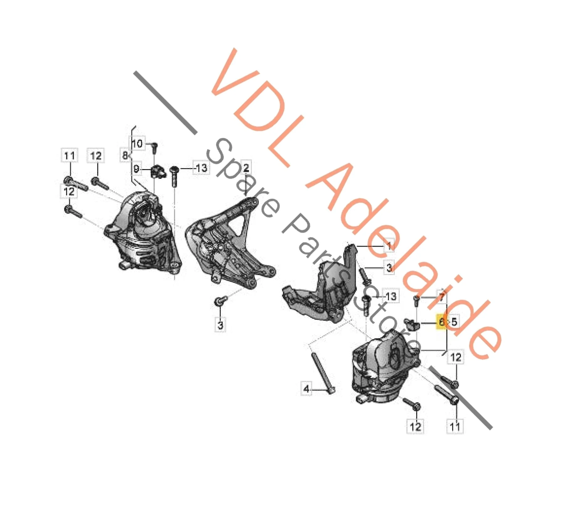 VW Audi Porsche Engine Mount Sensor for Vibration 4M0907508 - Image 4