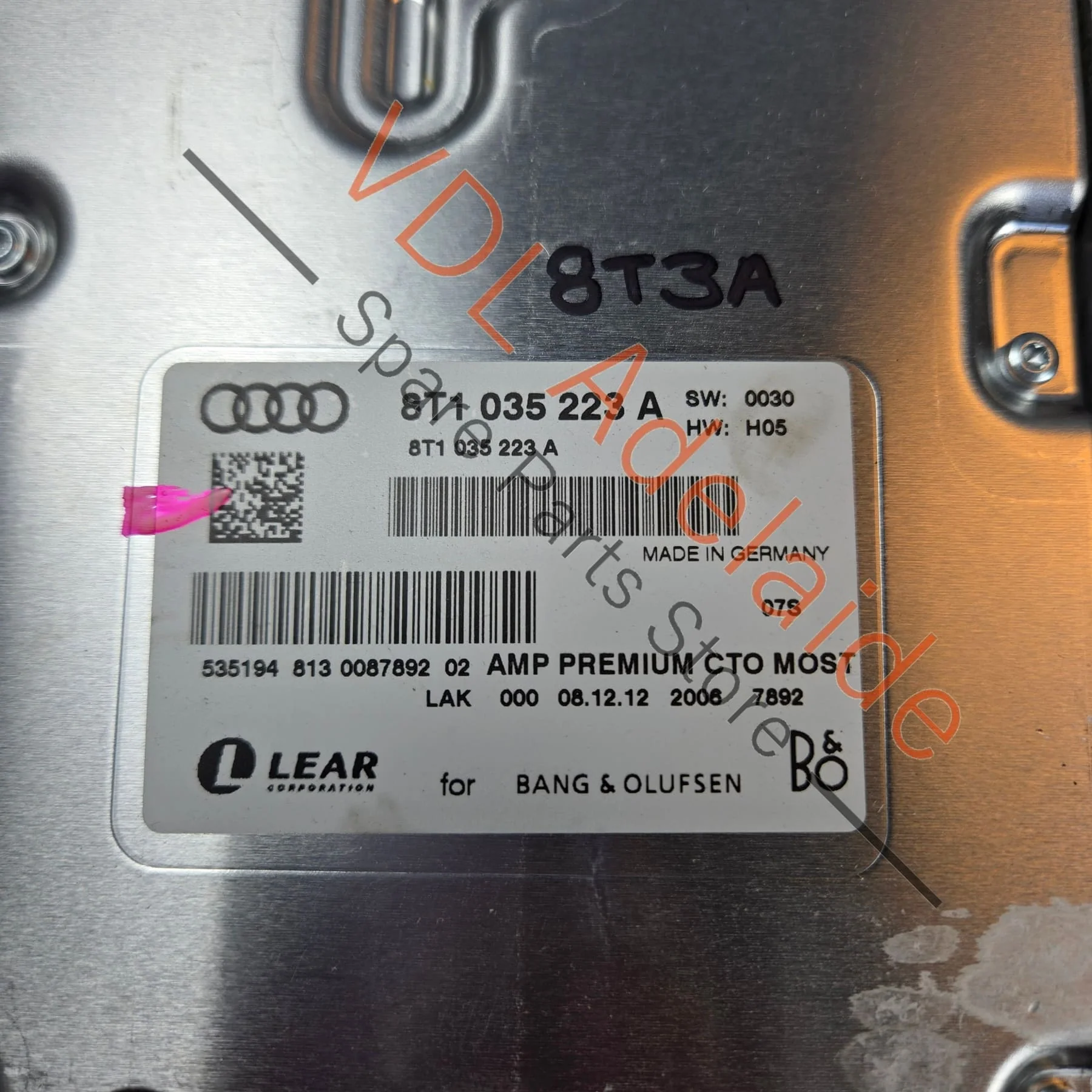 Audi RS5 Audio Amplifier for Premium Sound 8T1035223A Bang & Olufsen B&O - Image 4