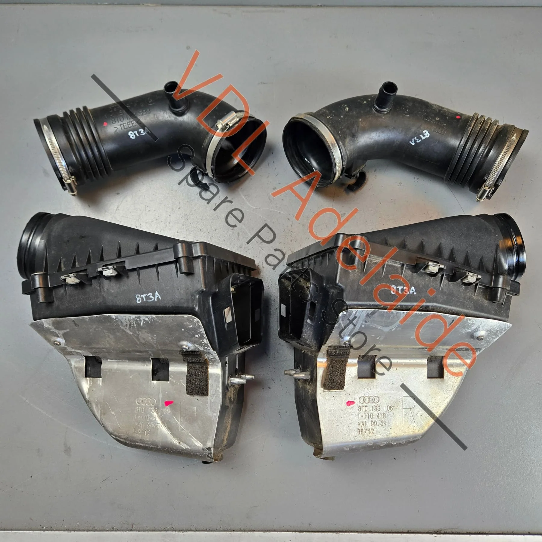 Audi RS5 Factory Stock Air Filter Box Assembly 8T0133835B 8T0133844A 8T0129600 8T0129599 - Image 3