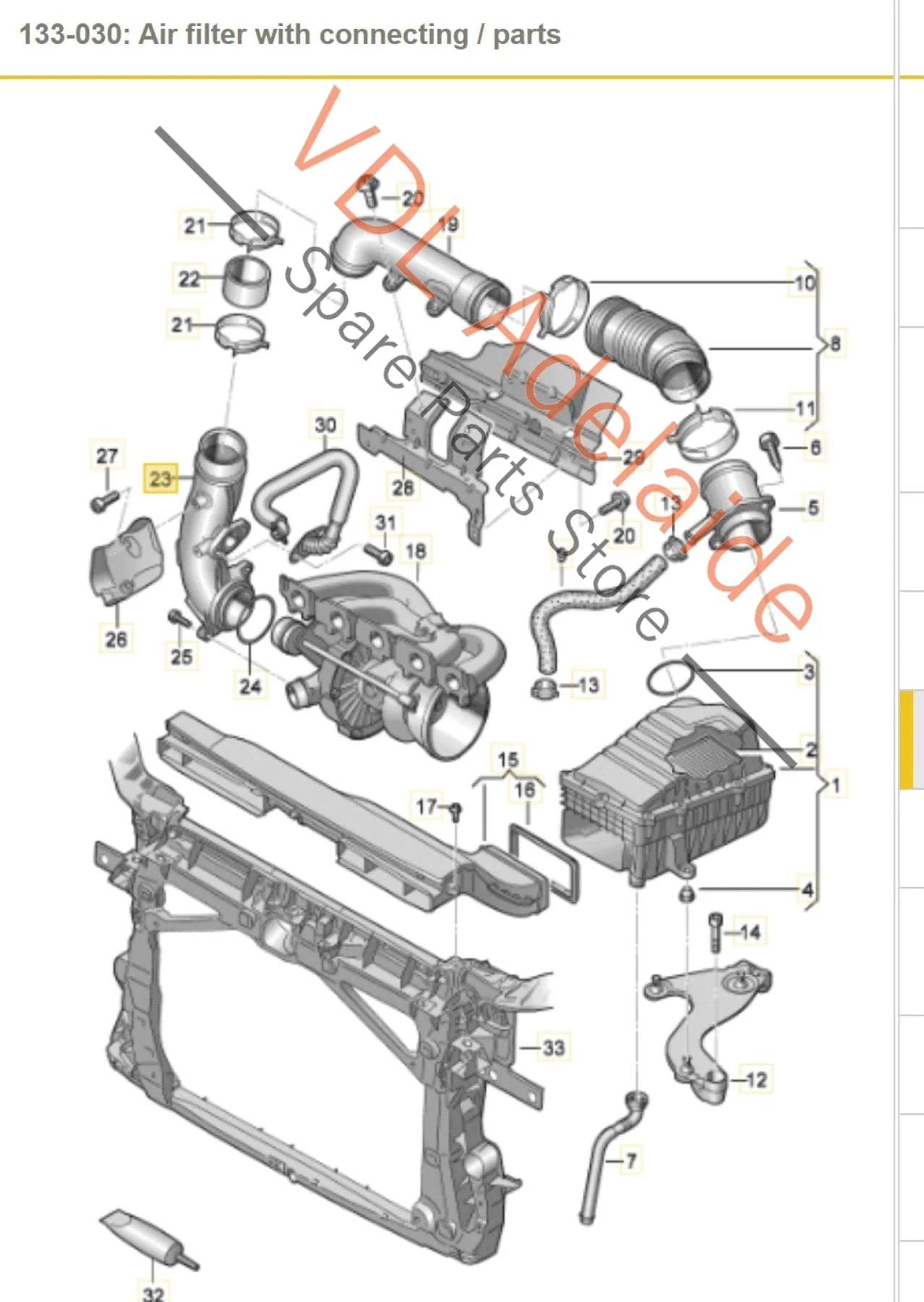 Audi RS3 CZGB Alloy Inlet Manifold Pipe 07K133359D - Image 2