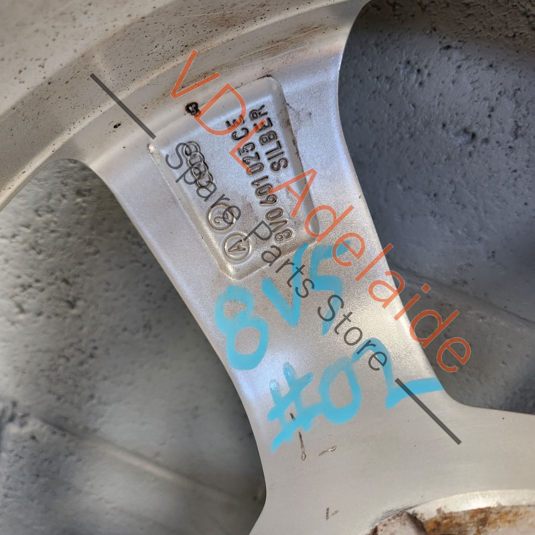 Genuine Audi 8V S3 RS3 5 Spoke 19 x 8 ET49 Rotor Design Alloy Wheel with Tyre #02 8V0601025CE - Image 6