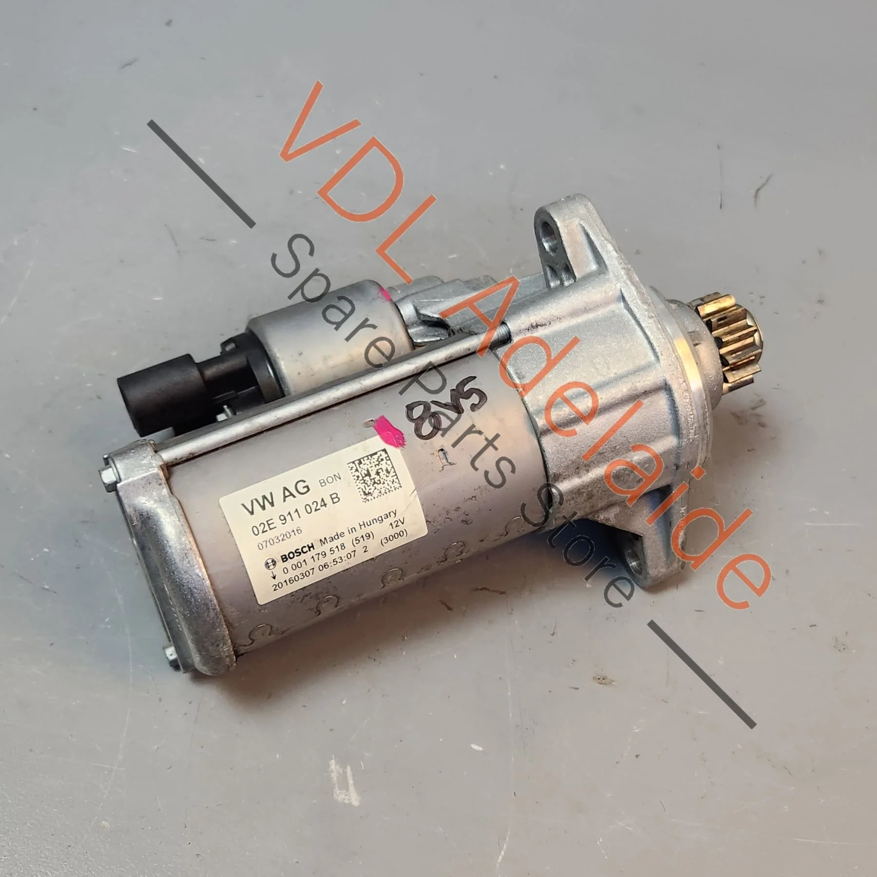 Audi RS3 8V 1.1kw Starter Motor 02E911024B Bosch for 2.5L 5Cyl Cars