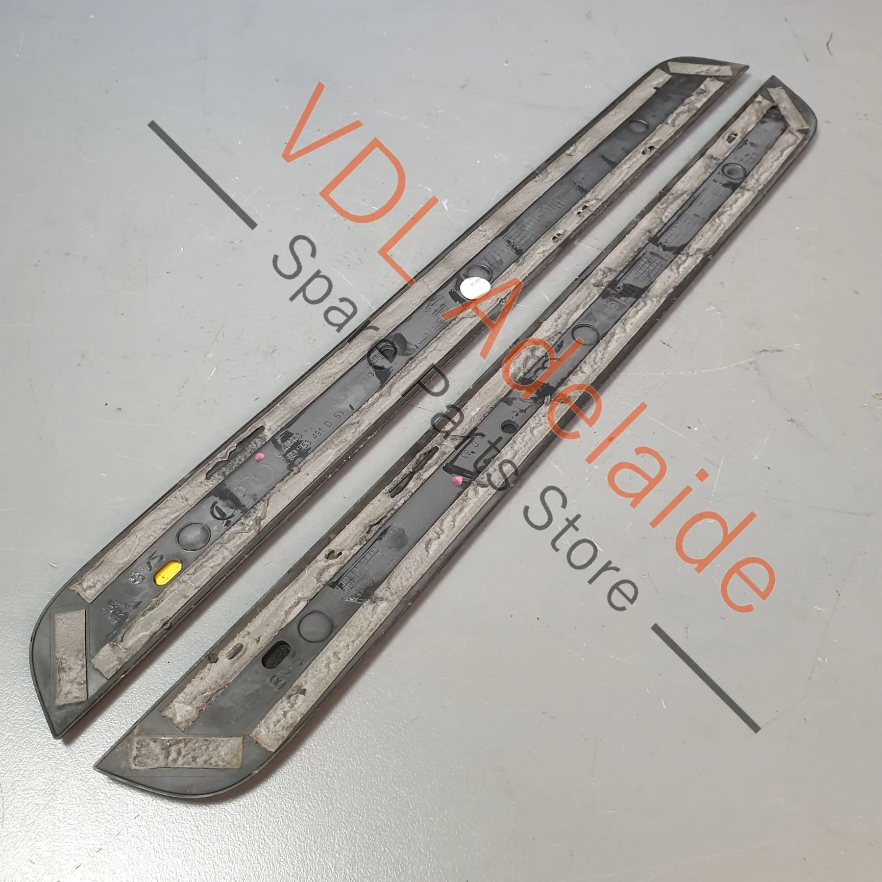 Audi RS3 8V Door Sill Trim Entry Insert Brushed Aluminium Pair - Image 4