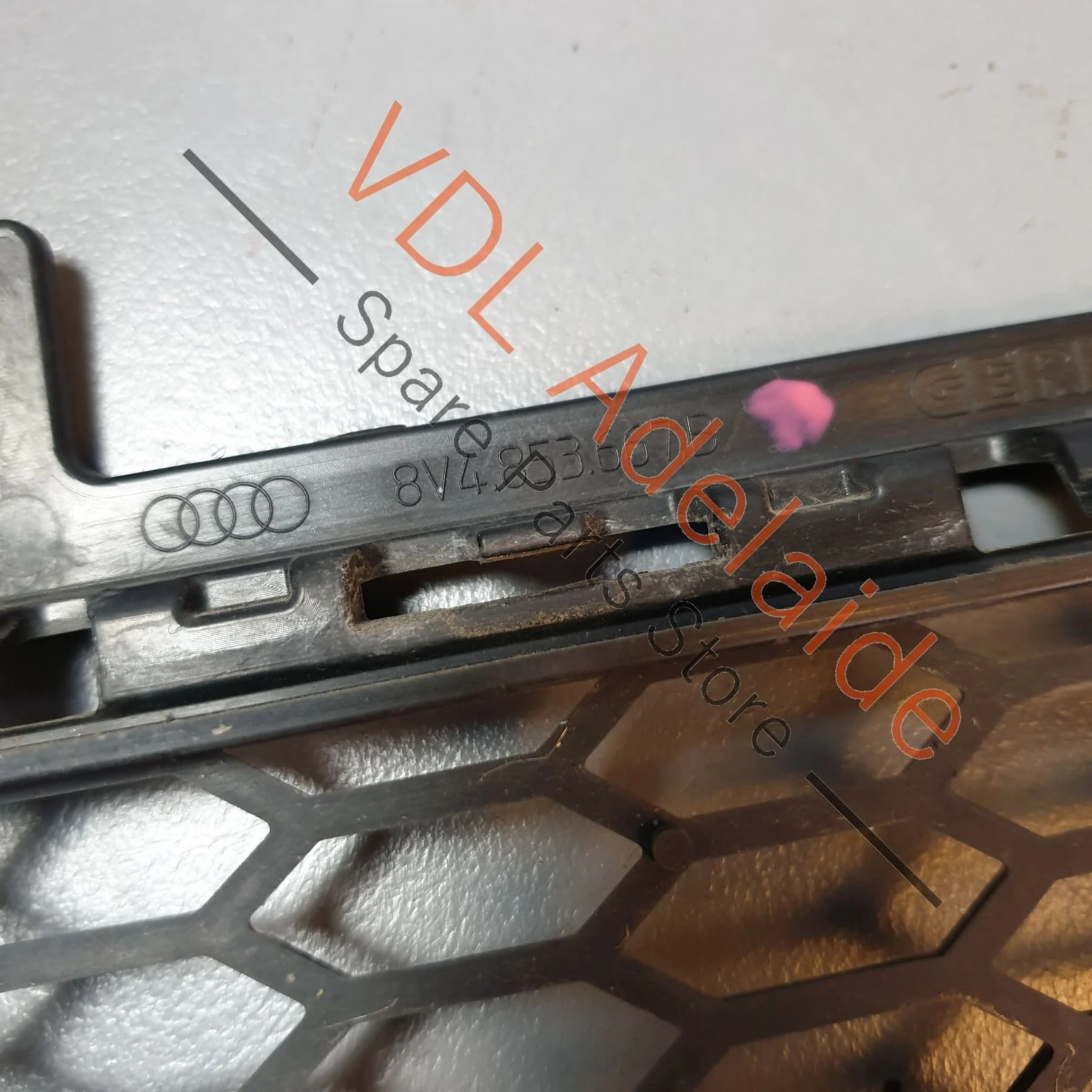 Audi RS3 8V Front Radiator Grille Lower Insert Gloss Black 8V4853667B - Image 2