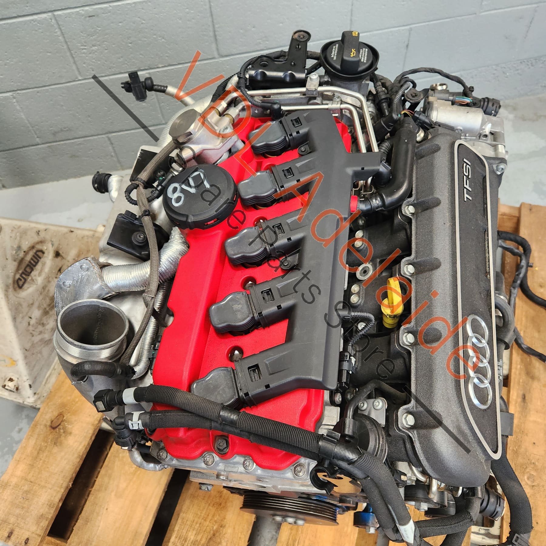 Audi RS3 8V Iron Block CZGB CZG 270kw 5cyl Complete Motor Engine w Turbo, Wiring & Hoses - Image 5
