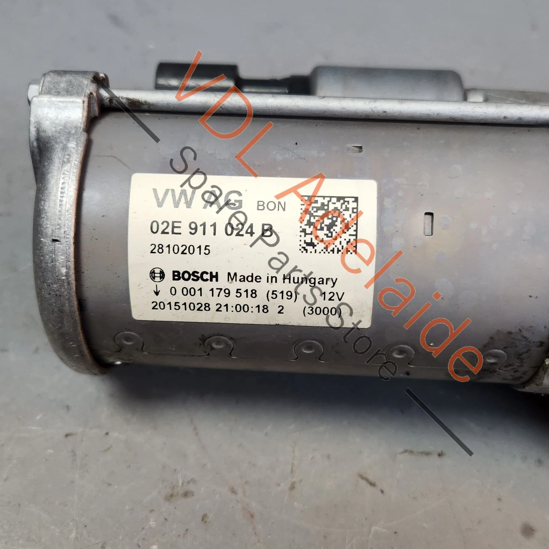 Audi RS3 1.1KW Starter Motor Bosch 02E911024B 02E911022H - Image 2
