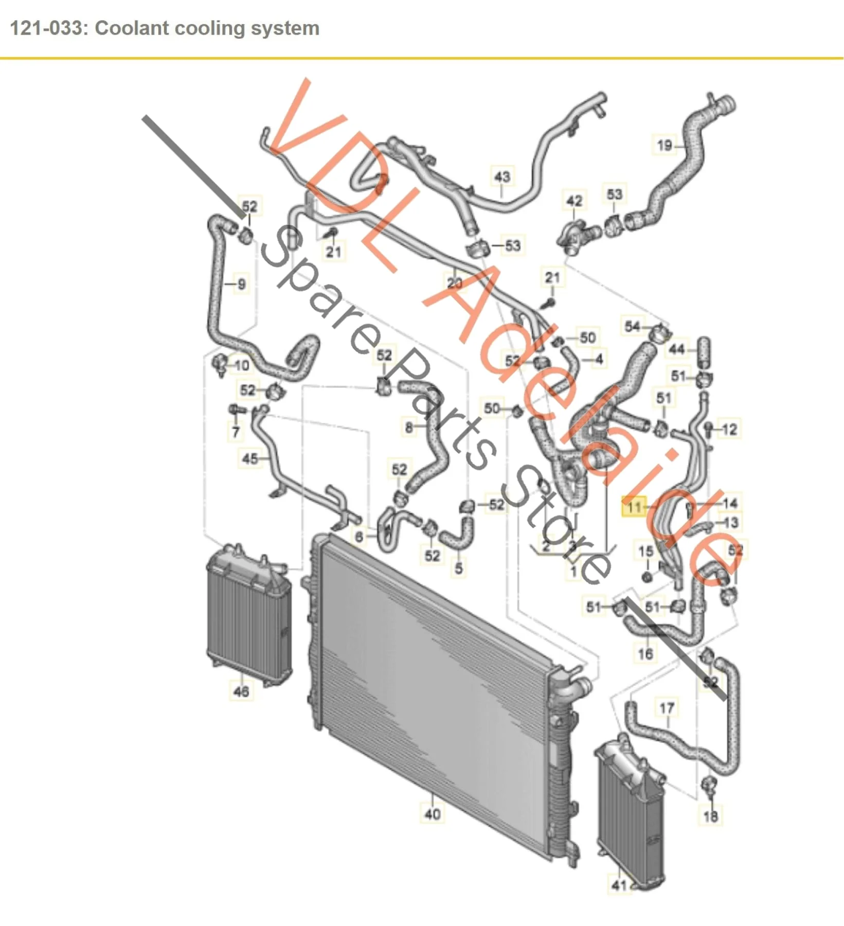 Audi RS3 8V Coolant Hose Pipe 8V0121397A - Image 2