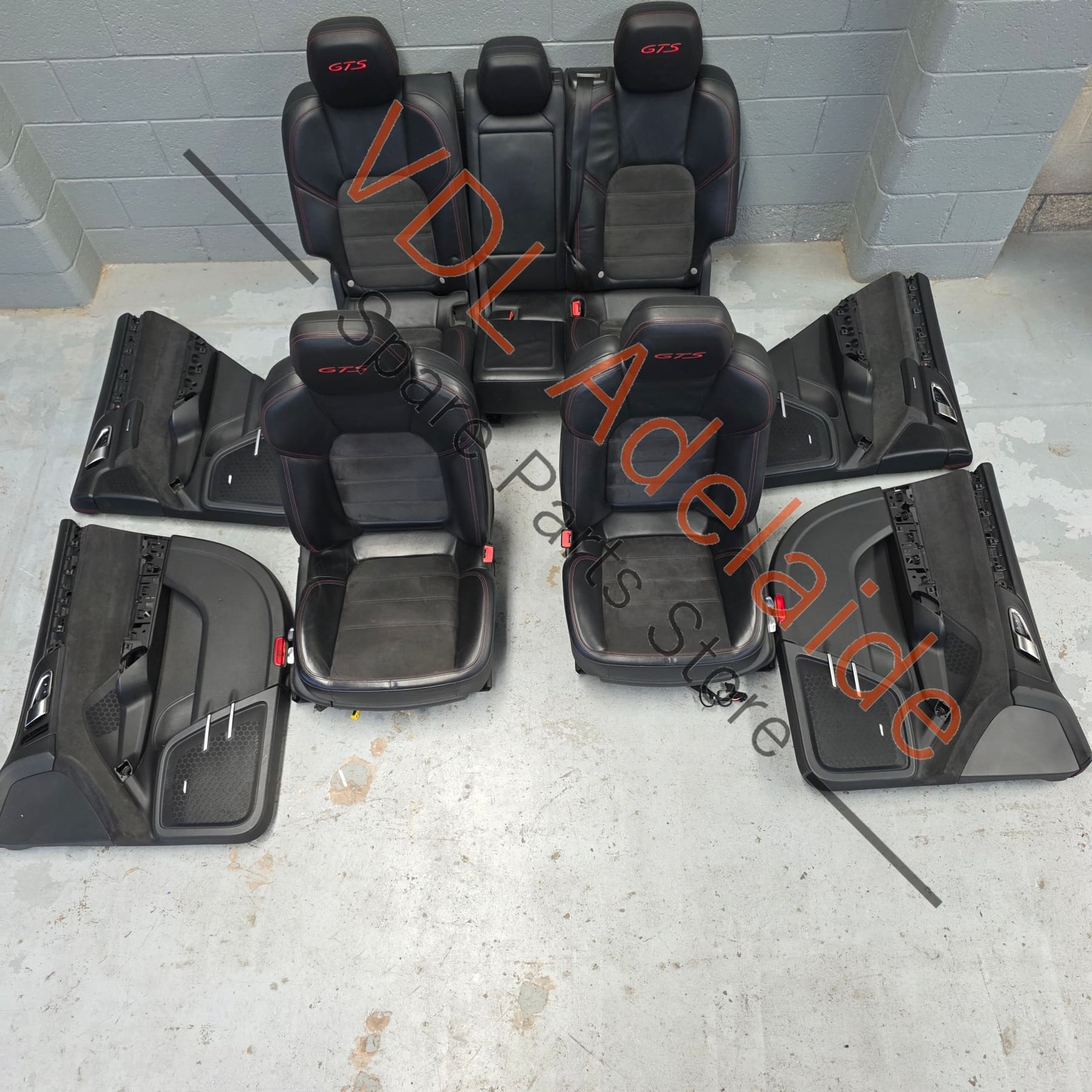 Porsche Cayenne 958 GTS Interior Set of Alcantara Seats & Door Cards - Image 20