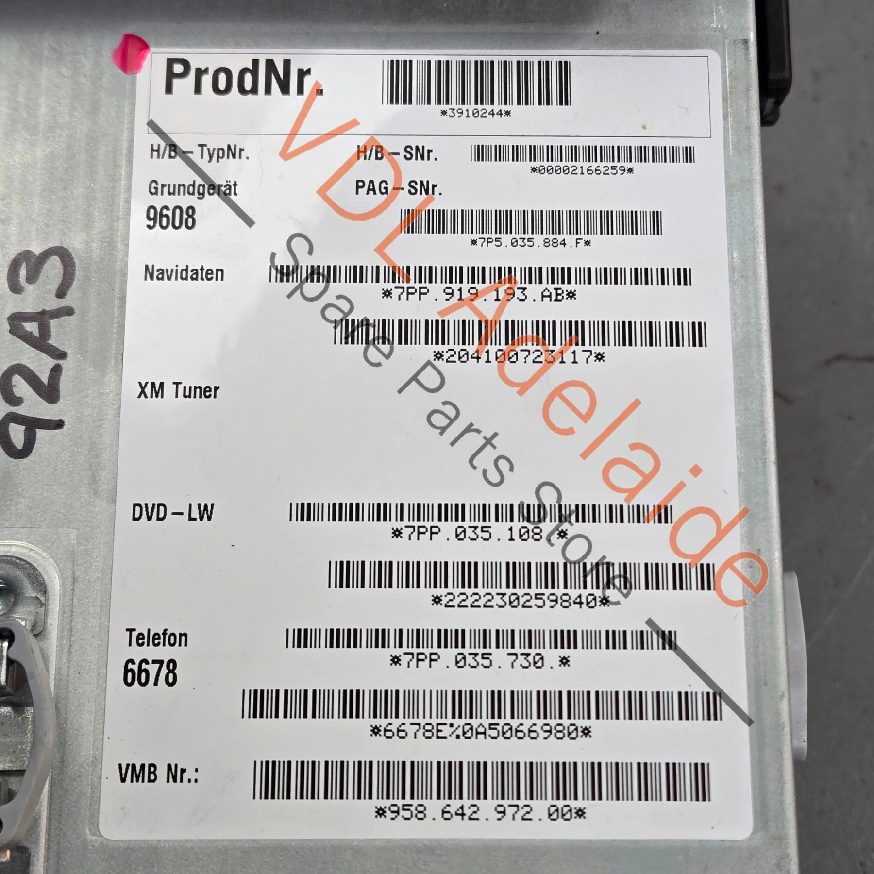Porsche Cayenne 958 PCM Nav Radio Media Screen Unit Centre Dash Control Module - Image 3