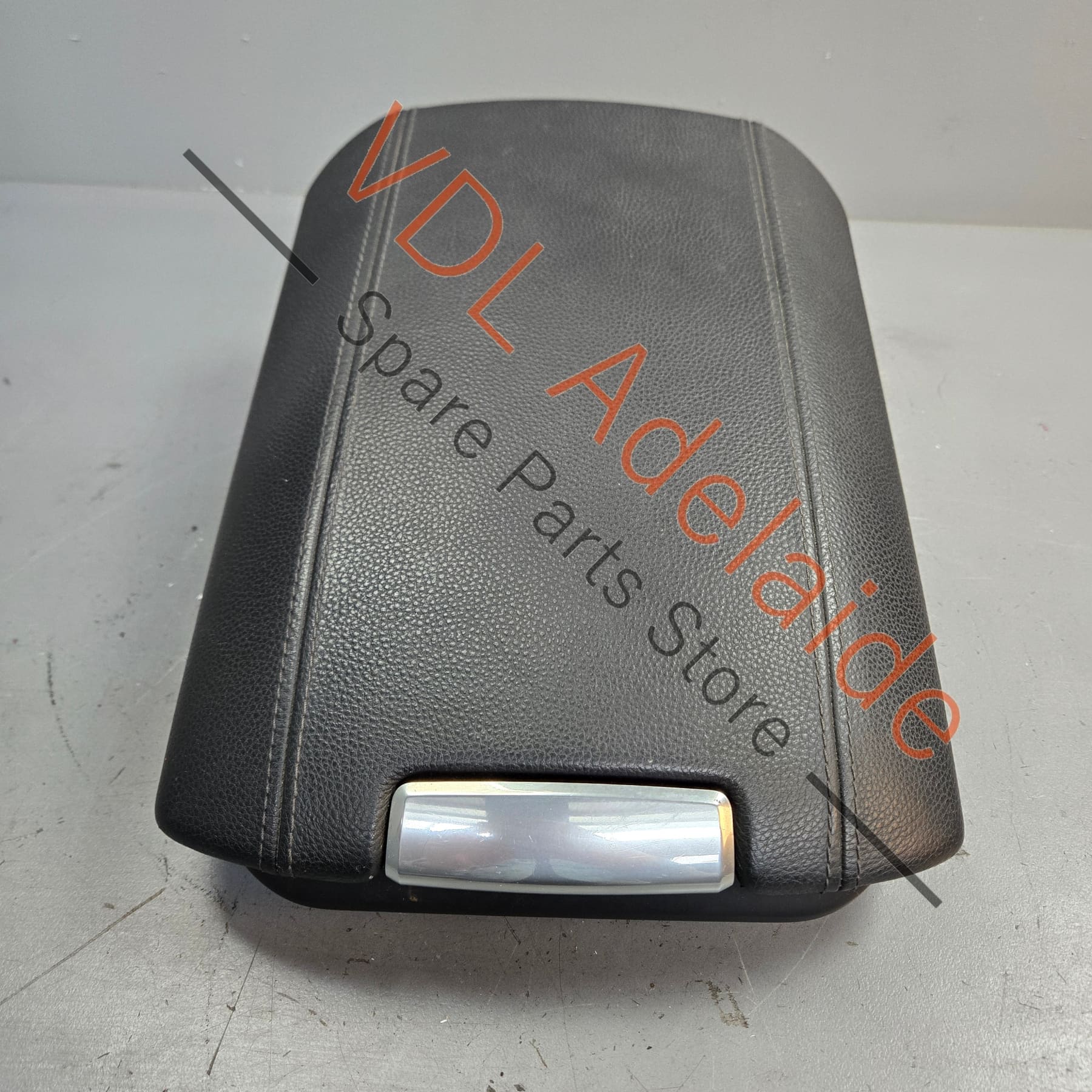 Porsche Cayenne 958 Black Leather Armrest Arm Rest Console lid 95855320700 21U - Image 4