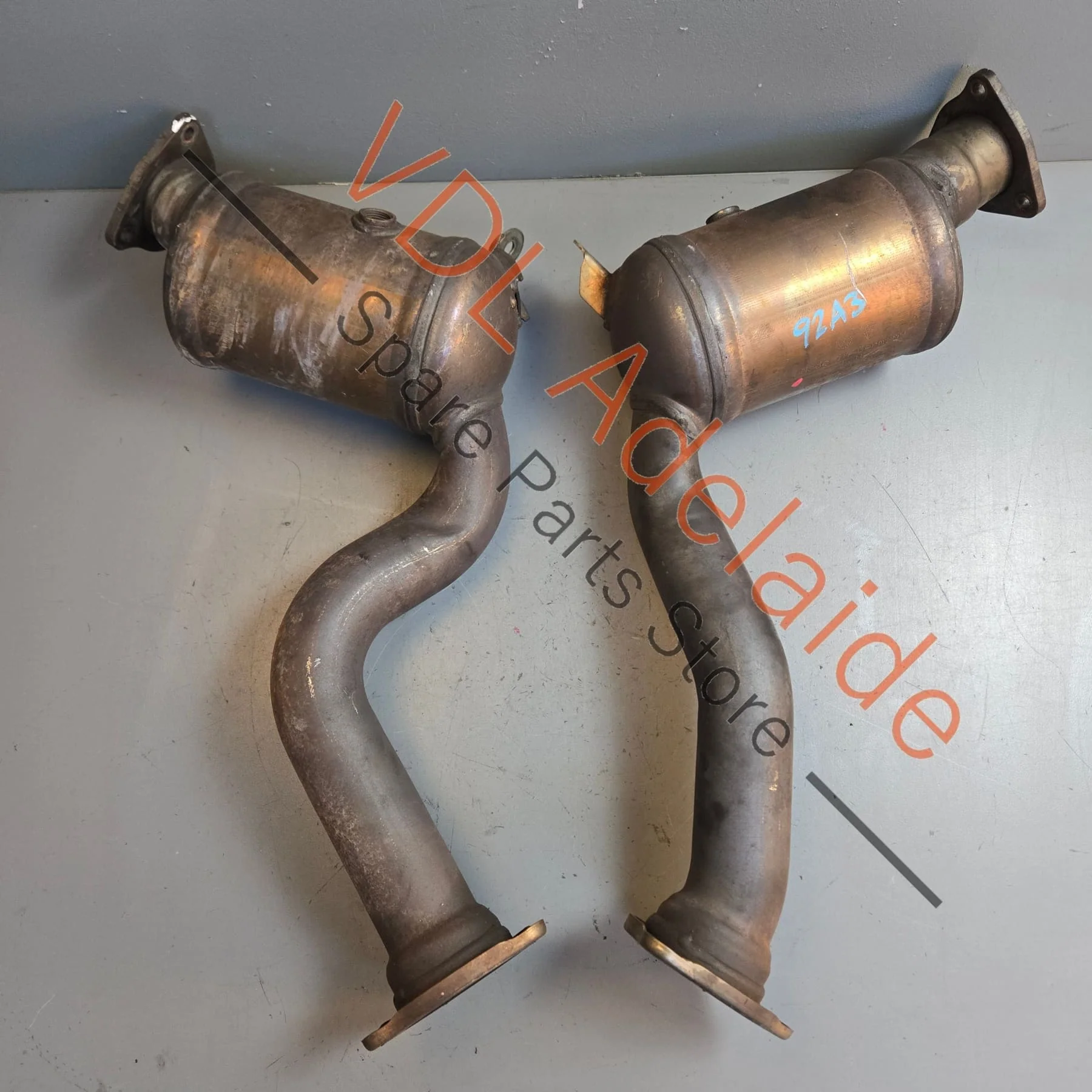Porsche Cayenne Hybrid 3.0 V6 Catalytic Converter Exhaust Set Left & Right 958113021BX 958113022BX - Image 3