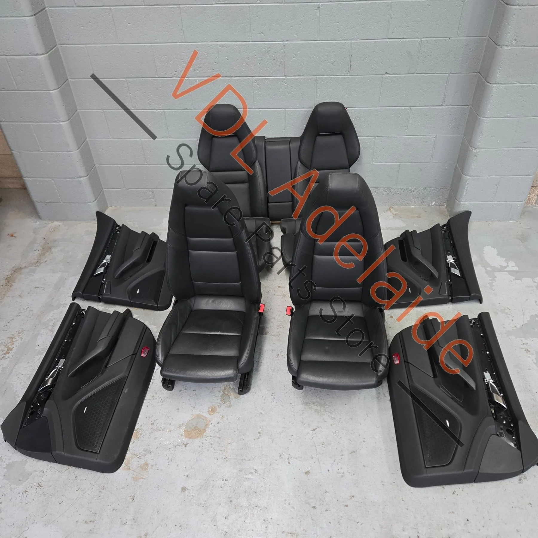Porsche Panamera 970 Black Leather Interior Set Seats & Door cards - Image 2