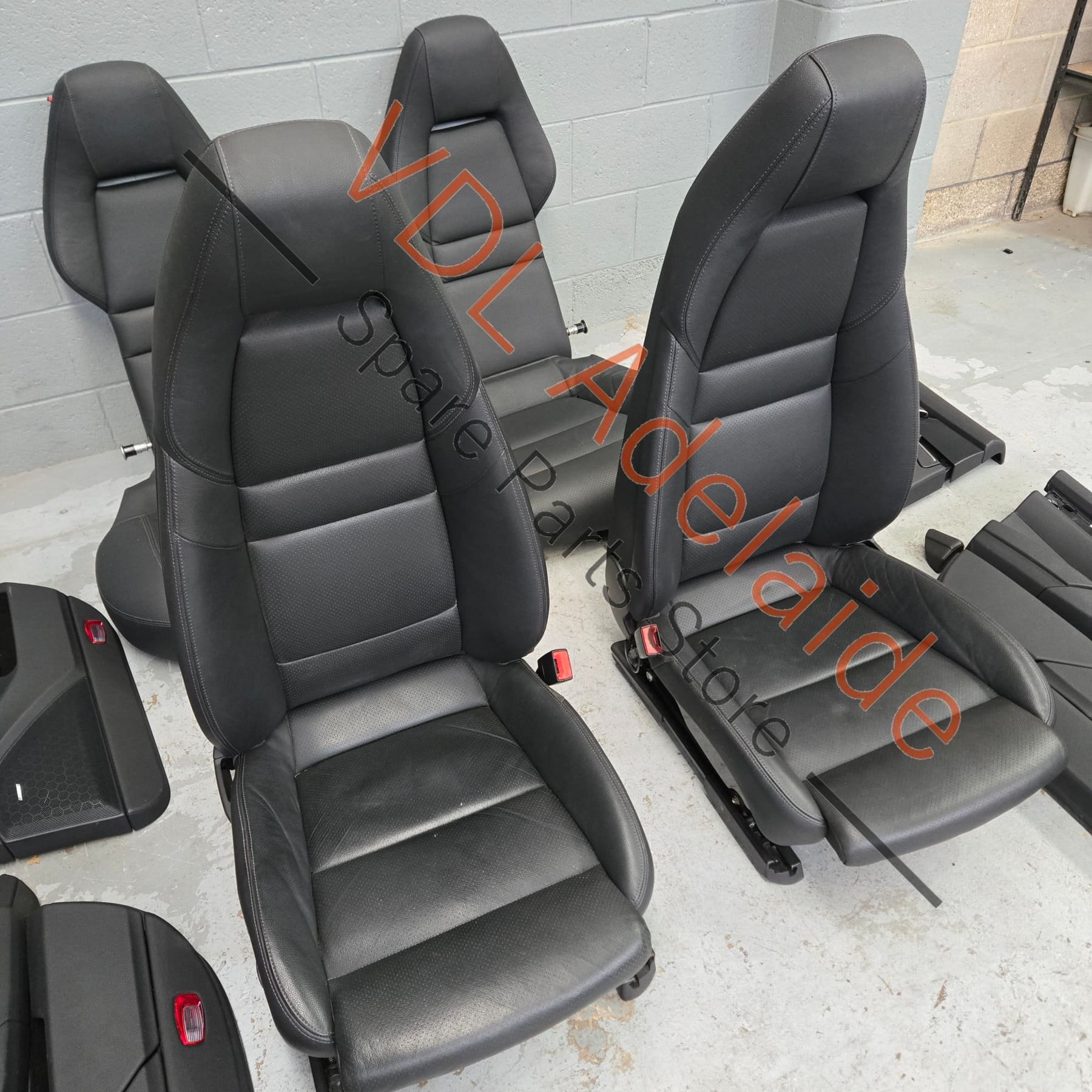 Porsche Panamera 970 Black Leather Interior Set Seats & Door cards - Image 3