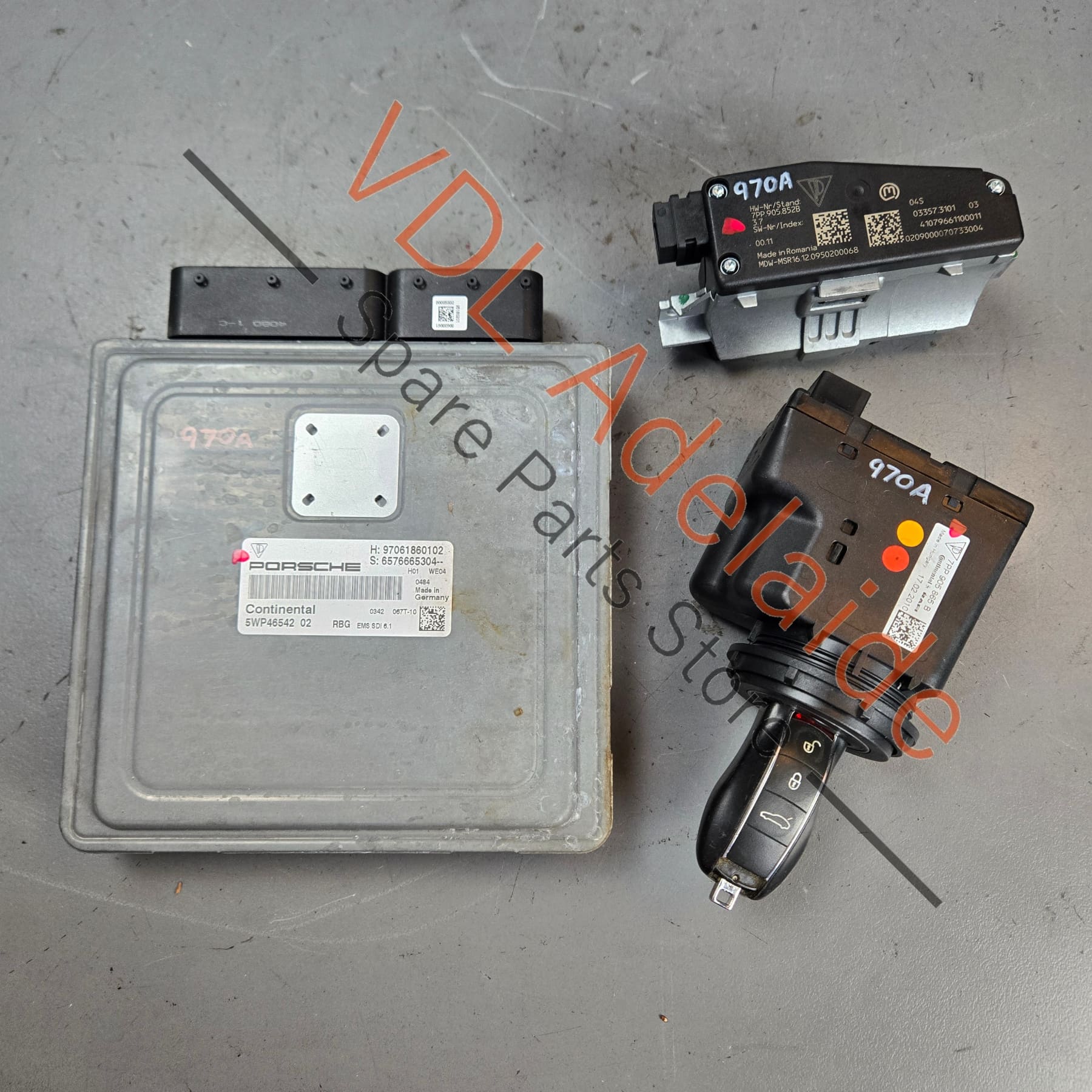 Porsche Panamera 970 4.8L DME ECU Kit Engine Control Module BCM Key Set 97061860103 - Image 9
