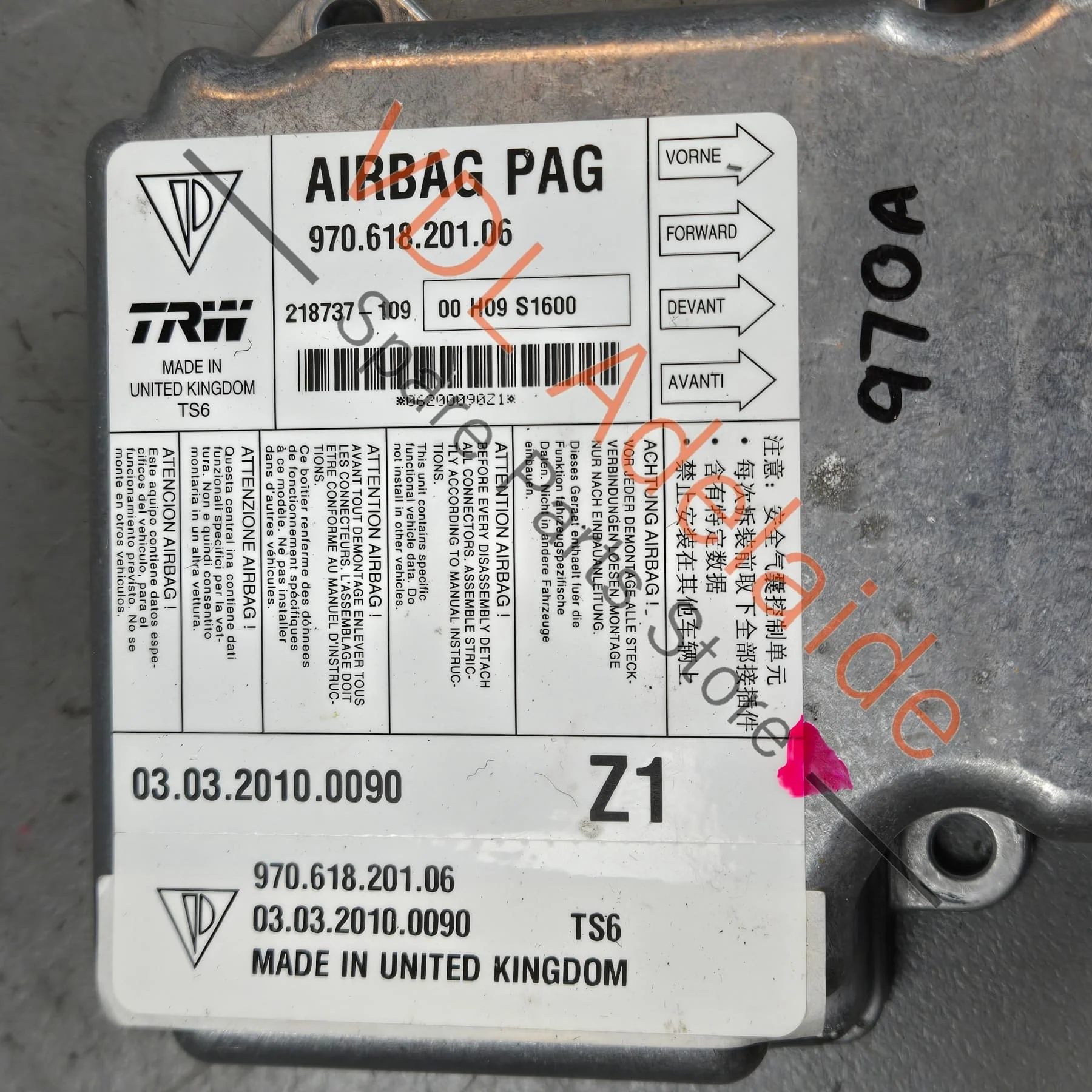 Porsche Panamera 970 Airbag Control Module 97061820106 97061820130 - Image 4