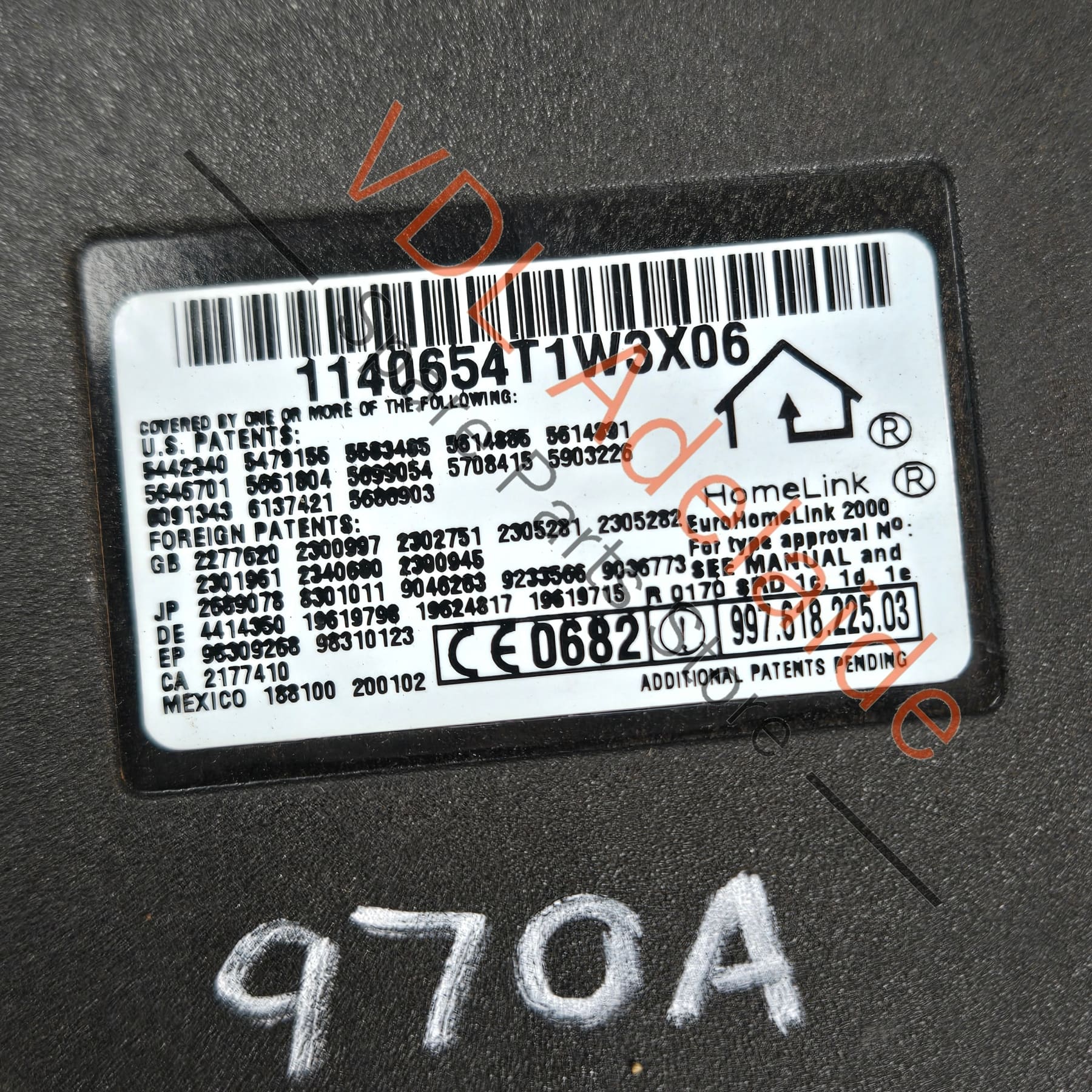 Porsche Control Unit for Garage Door Homelink 99761822503 PAB907410B - Image 4