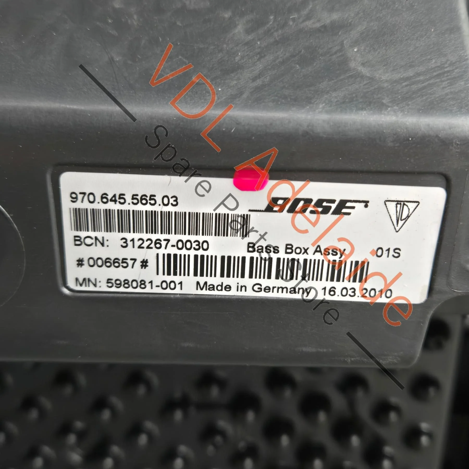 Porsche Panamera 970 BOSE Subwoofer Bass Box Speaker 97064556503 - Image 7