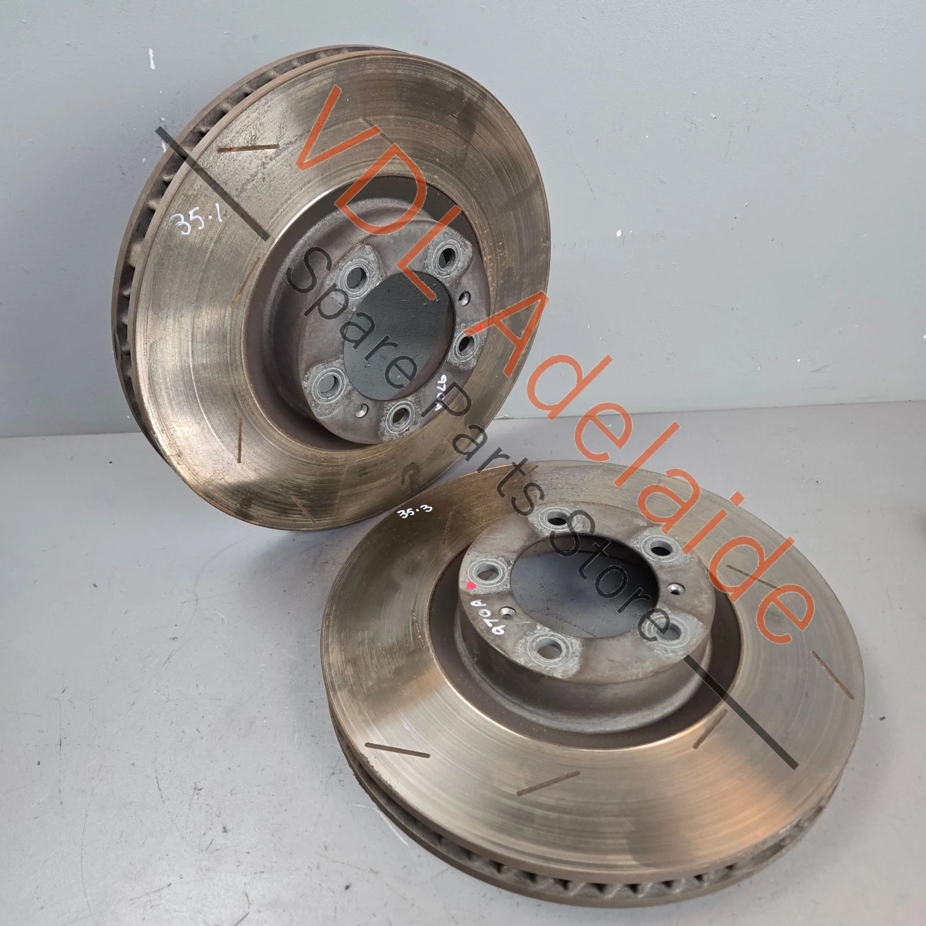 Porsche Panamera 970 Front Brake Disc Rotor Pair approx 55% life 360mm x 36mm - Image 6