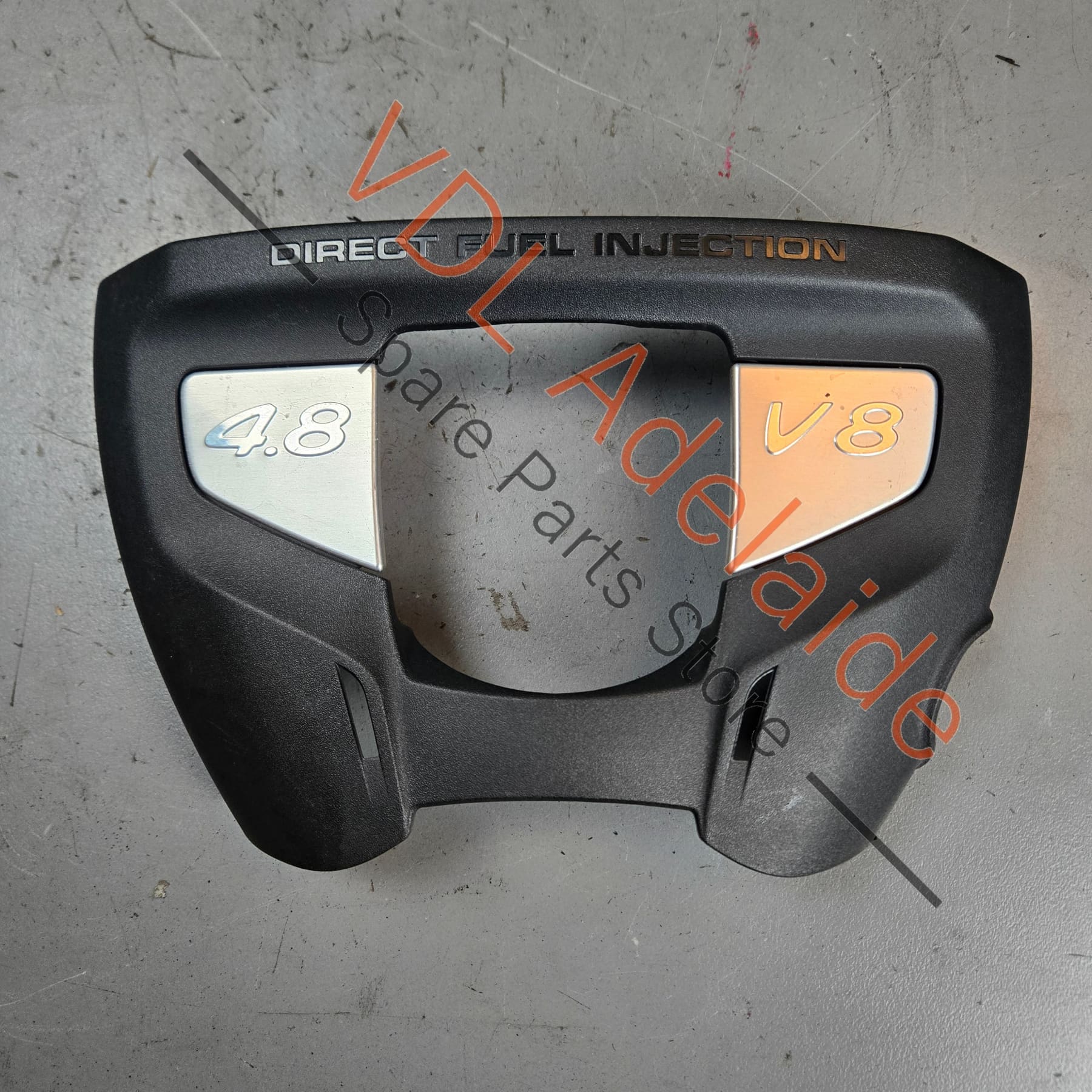 Porsche 4.8 V8 Engine Cover Front Trim with Badge Direct Injection 7PP130114