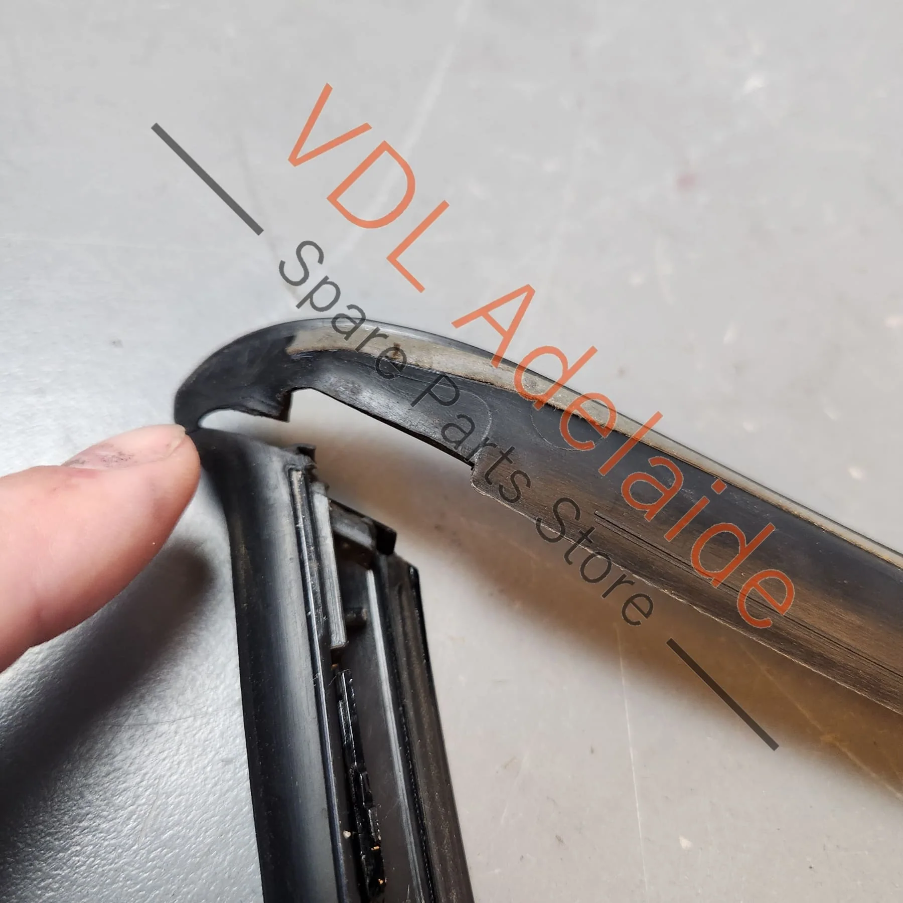 Porsche Panamera Turismo Rear Right Side Window Exterior Trim Black 974853996B - Image 4