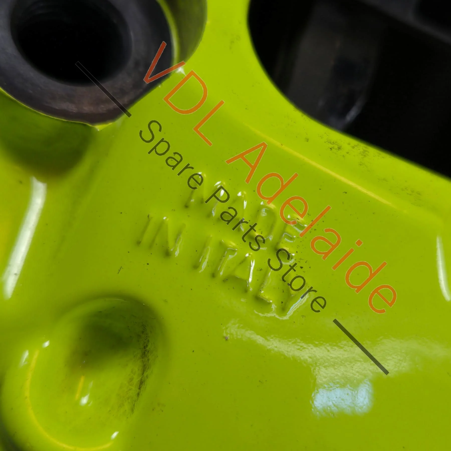 Porsche 4 Piston Brembo Rear Brake Caliper Set Acid Green Suit 365mm rotor 19in - Image 5